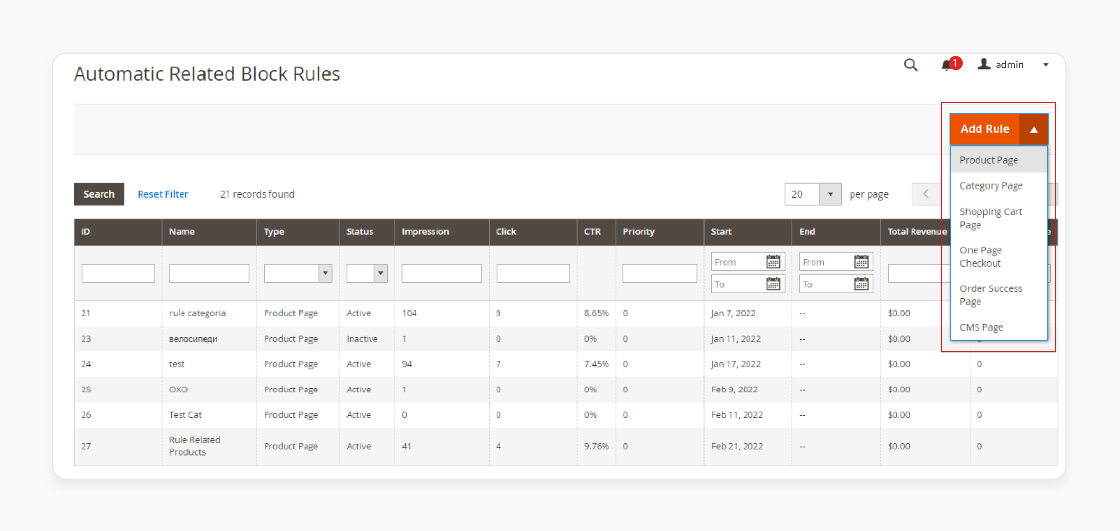 configuring product page for related products in magento 2 admin panel