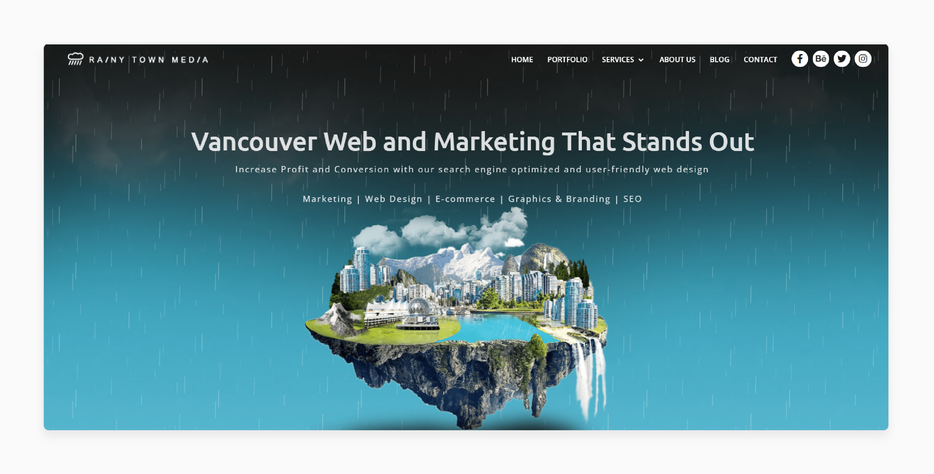 Rainy Town Media Magento design services in Vancouver