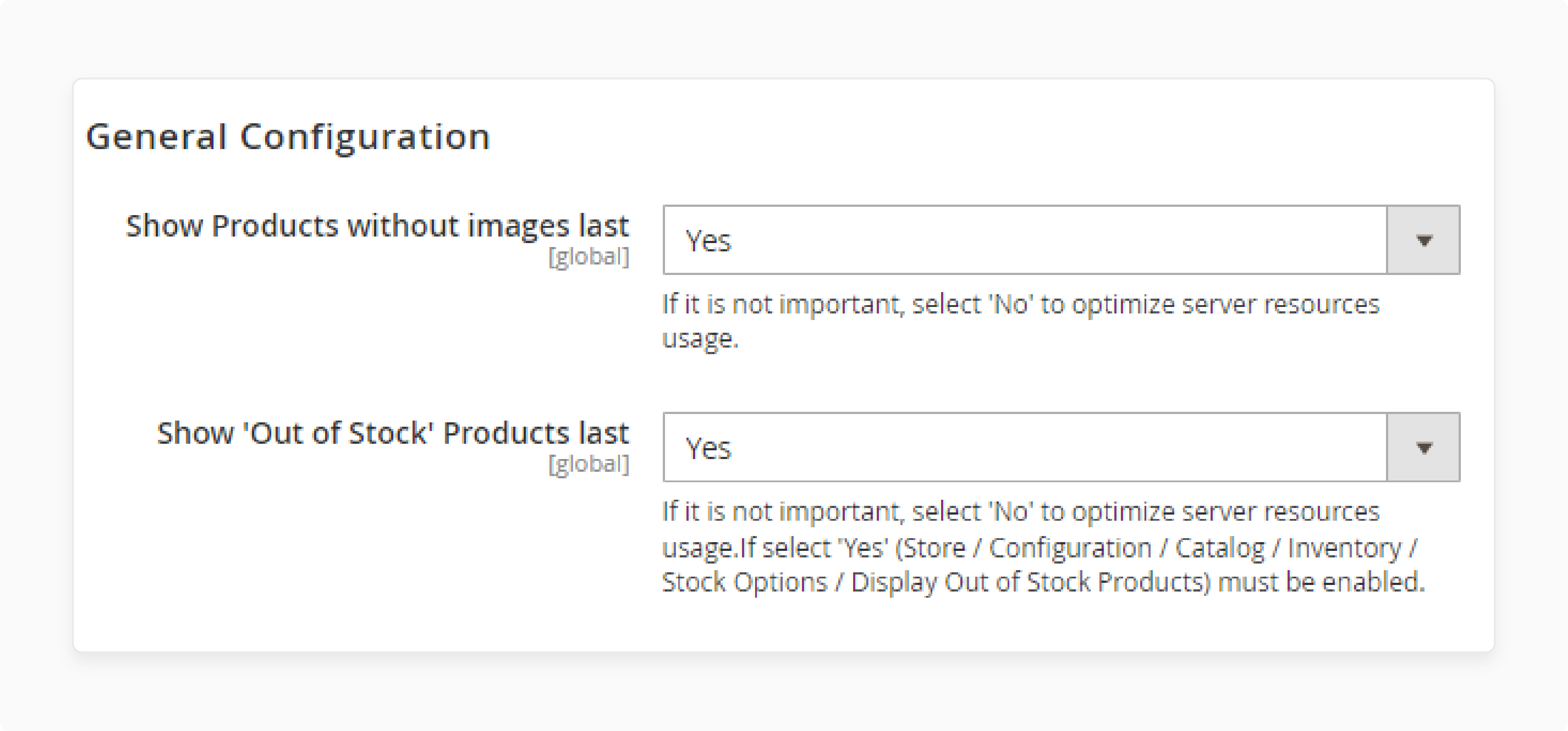 Show Products Without Images &amp; 'Out of Stock Products' Last