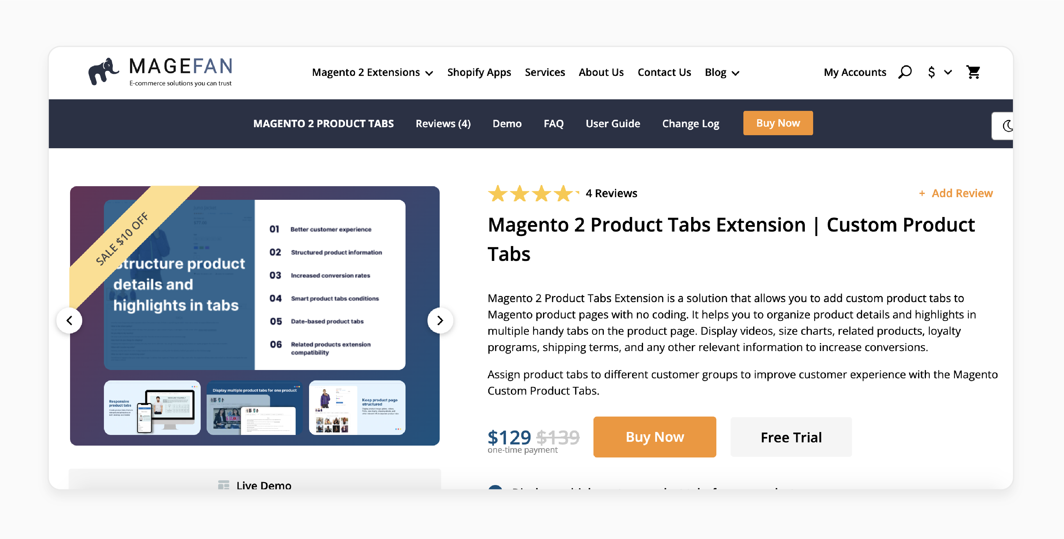 Top 3 Product Tabs Extension for Magento 2- Magefan