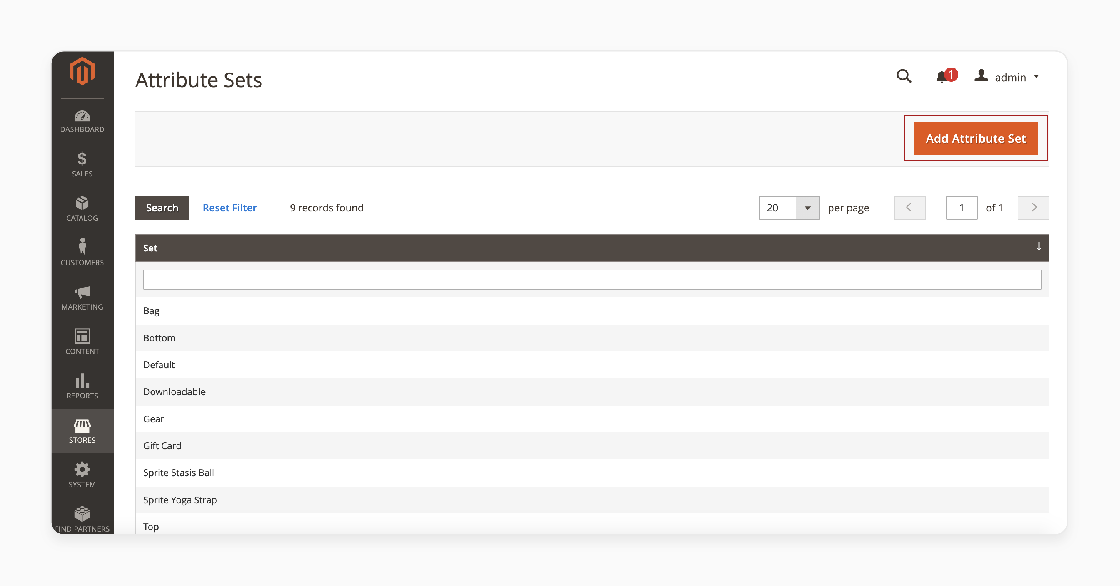 Step 2: Choose or make an attribute set for Magento product tabs- Add Attribute Set