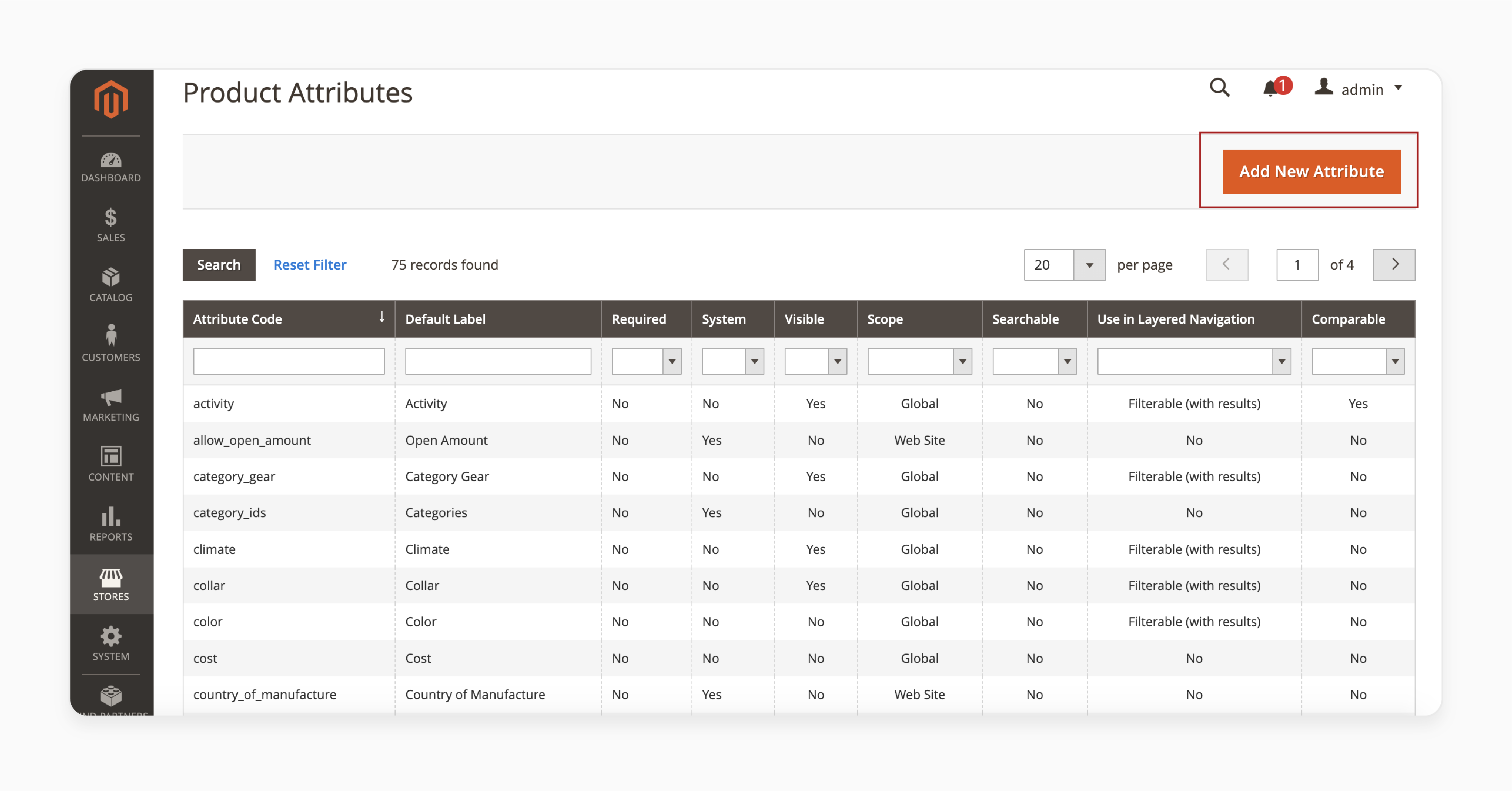 Step 1: Create a Magento 2 new attribute for the custom tab- Add New Attribute