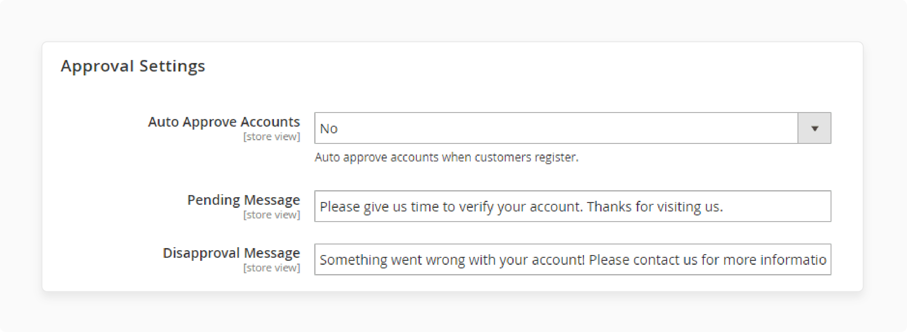 Manage approval settings