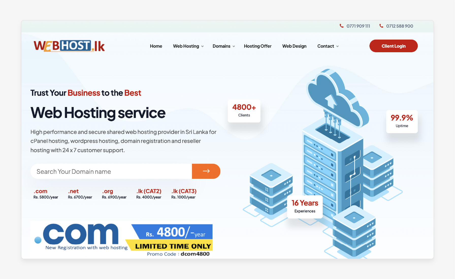 WebHost.lk offering ecommerce hosting solutions