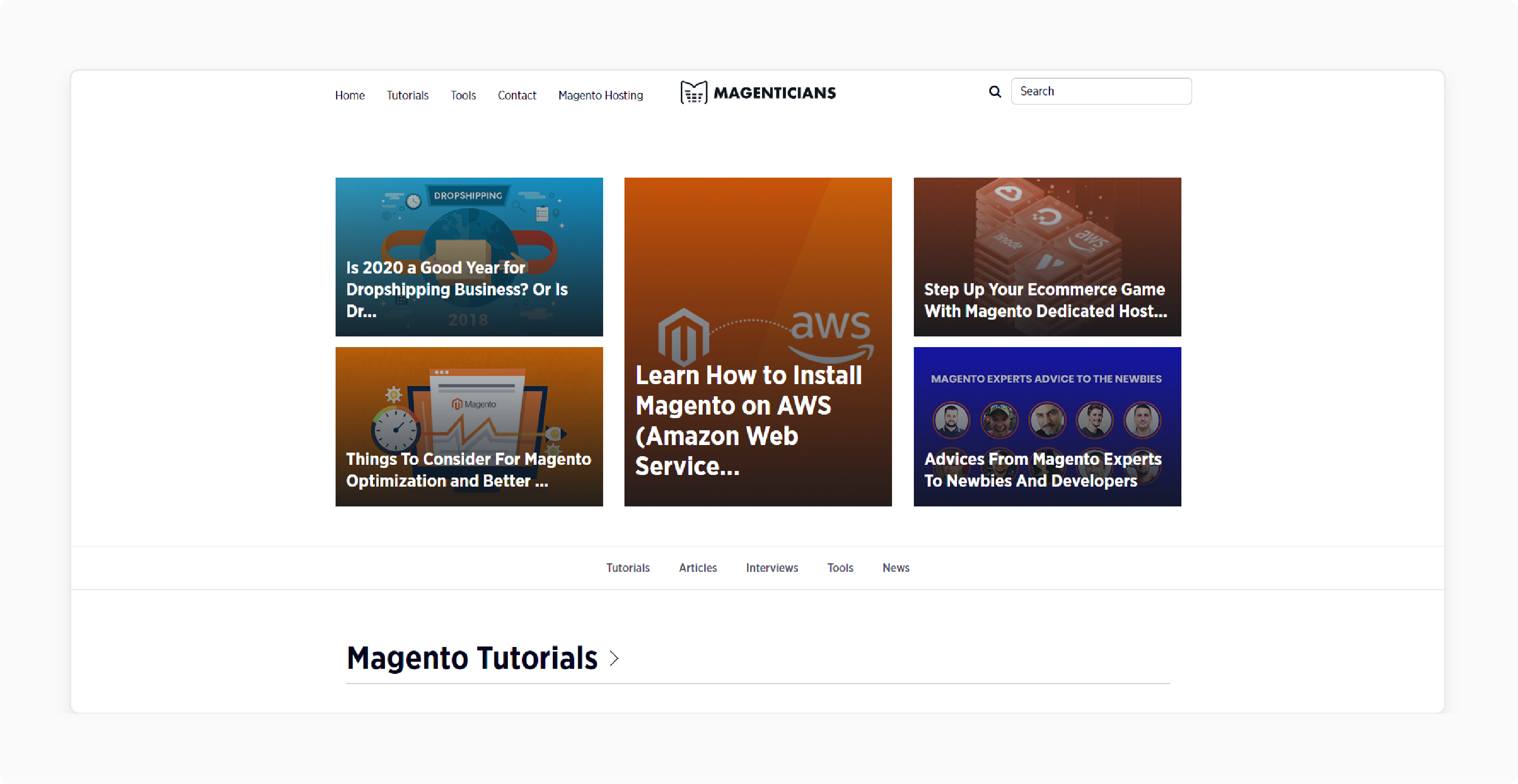 Search Magenticians blogs for Magento resources