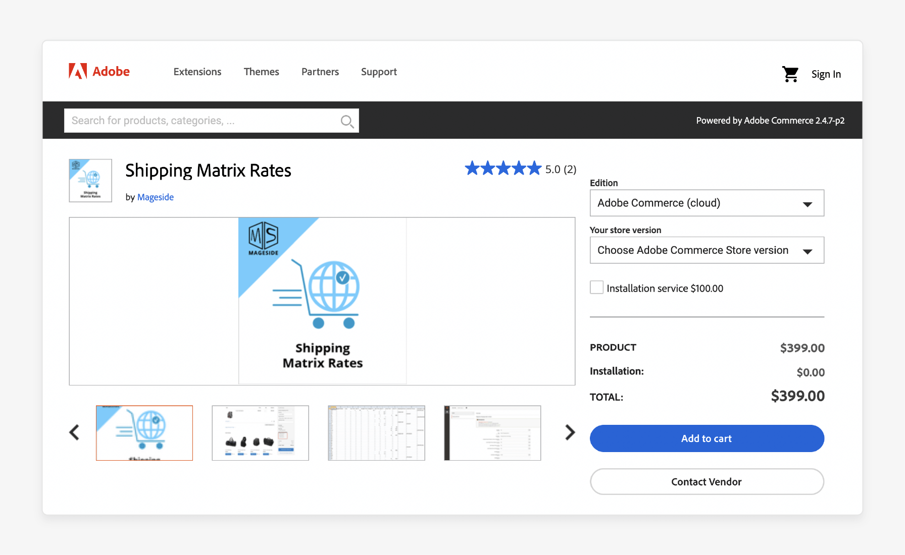 Mageside matrix rates simplify shipping for Magento 2