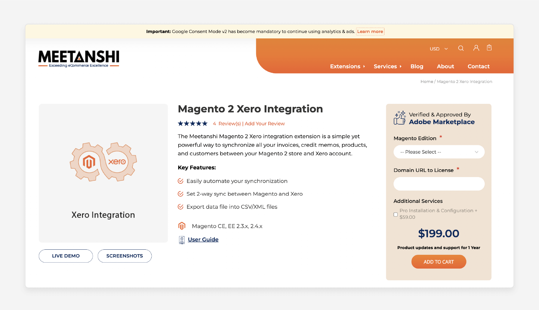 Meetanshi connects Magento 2 with Xero