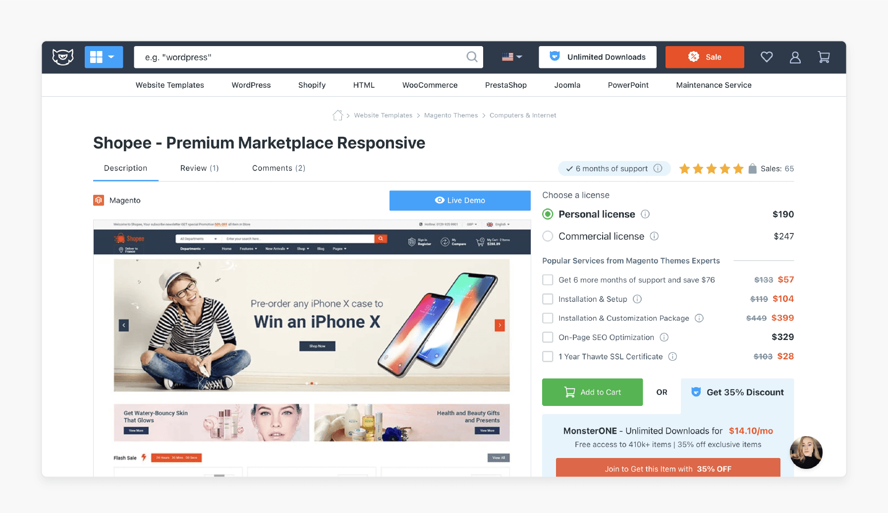 Responsive Magento 2 Theme by Shopee