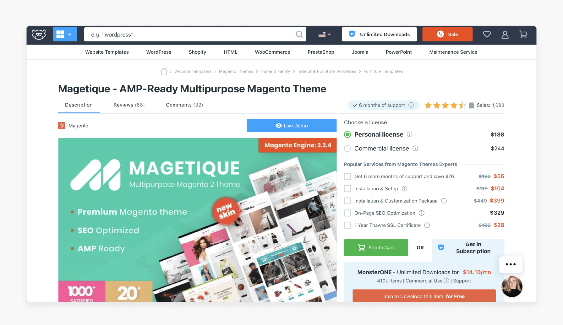 AMP-Ready Multipurpose Magento 2 Theme by Magetique