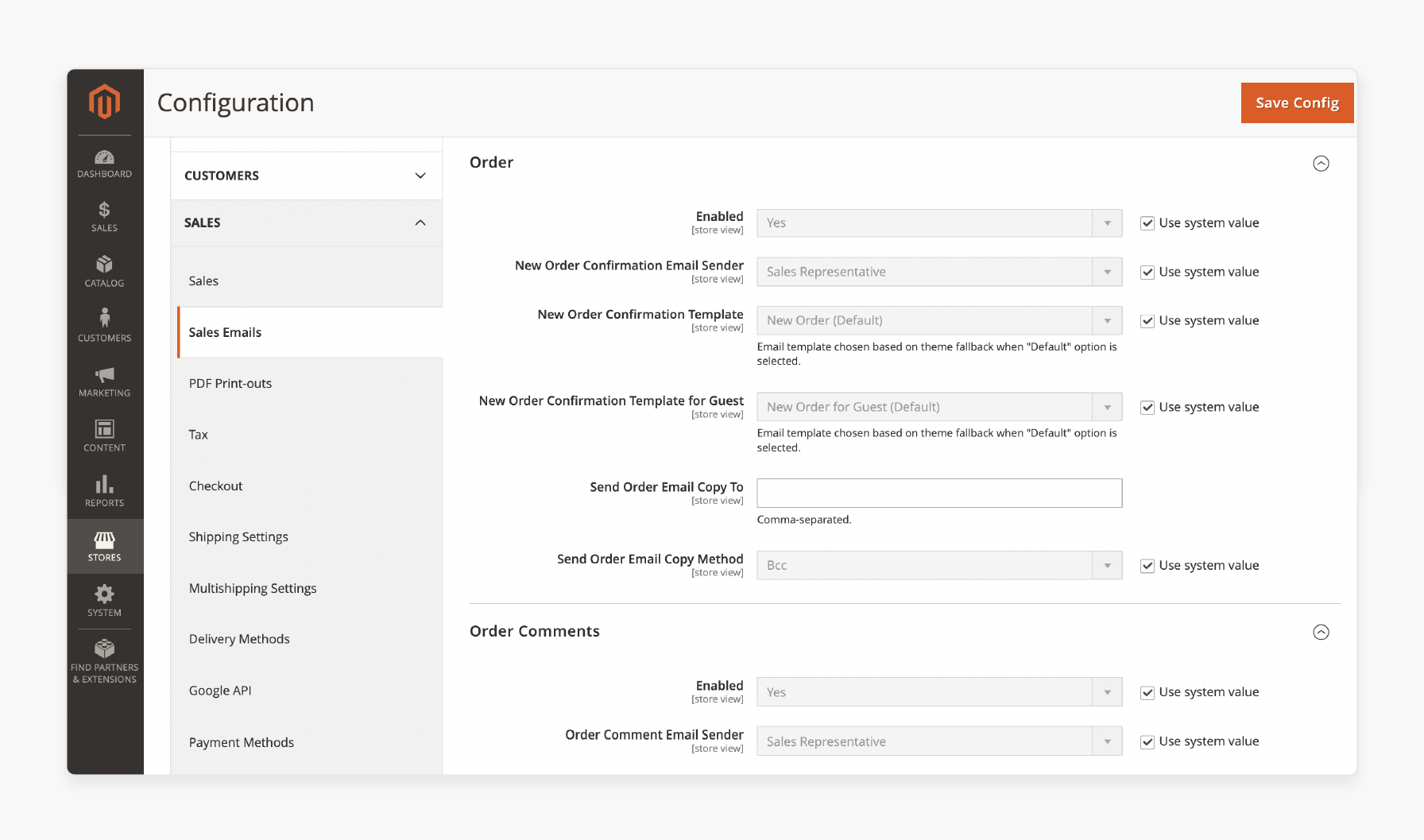 Configuration Settings (Admin)