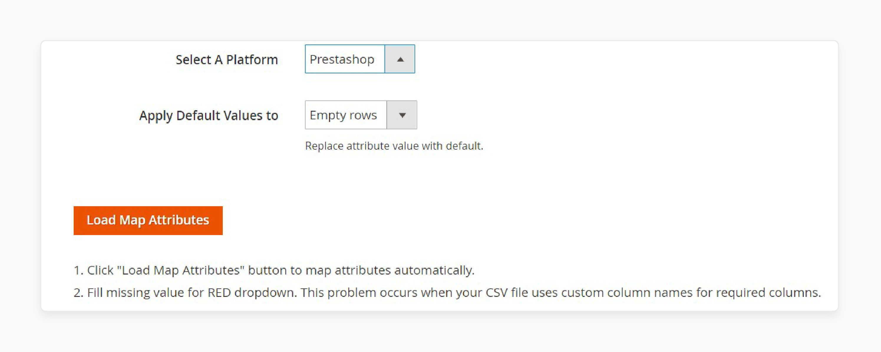 Mapping Wix attributes to Magento