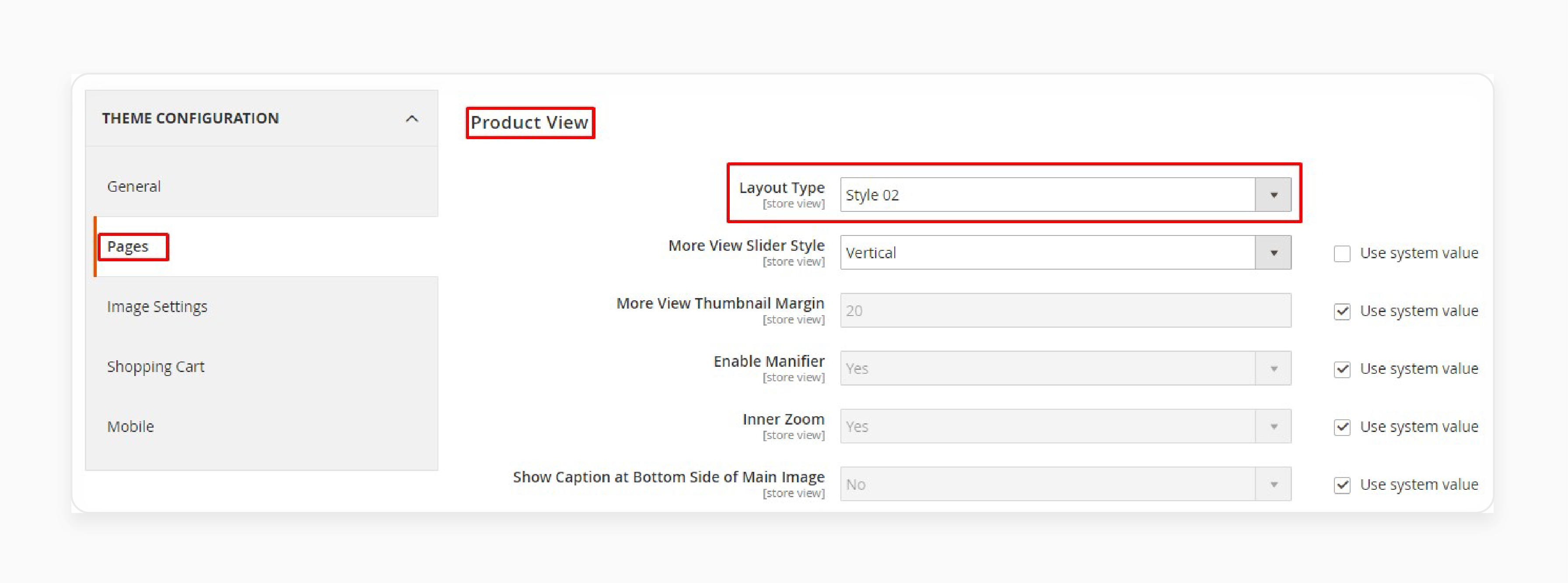 Choose product page layout in Codazon