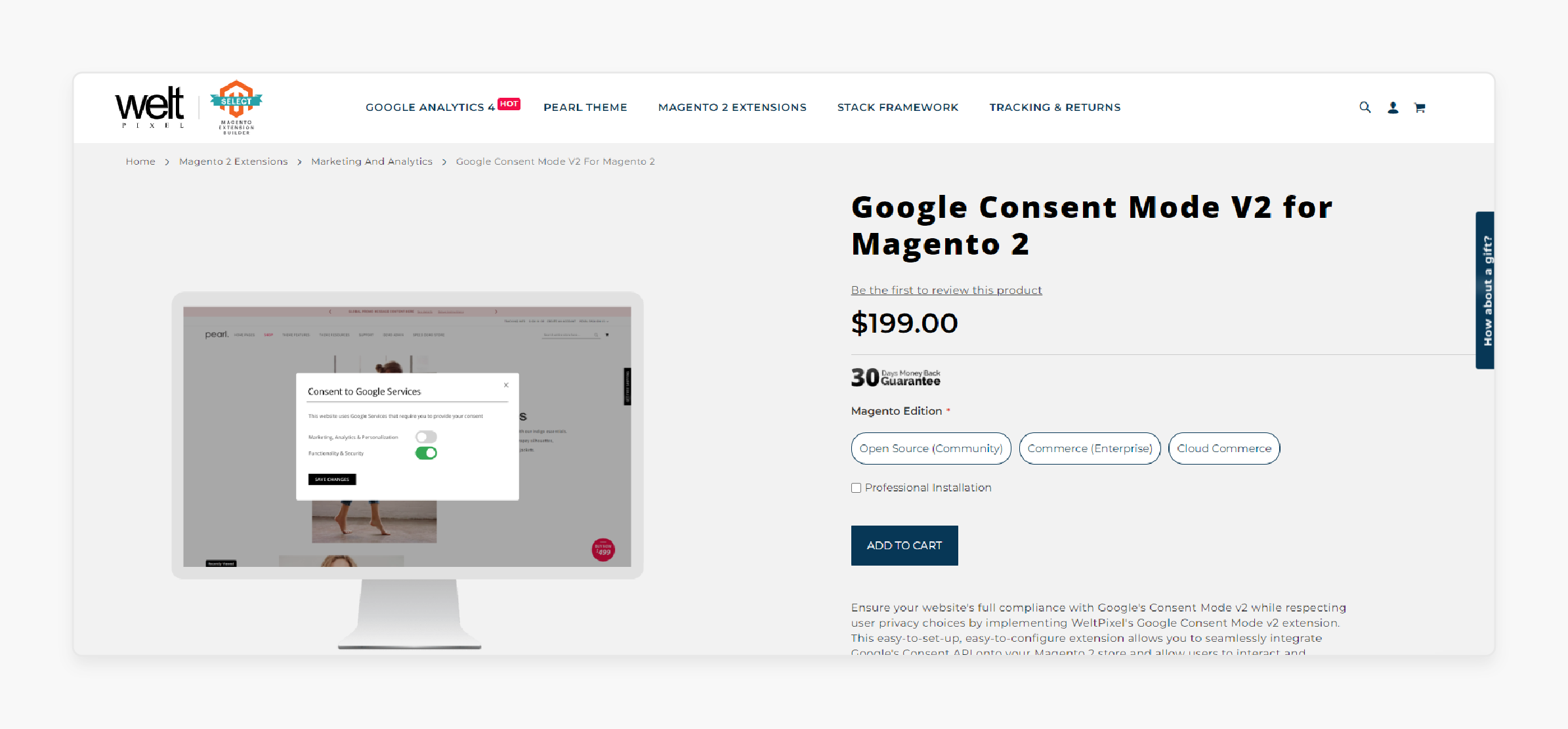 Google Consent Mode V2 for Magento 2 Extension by WeltPixel