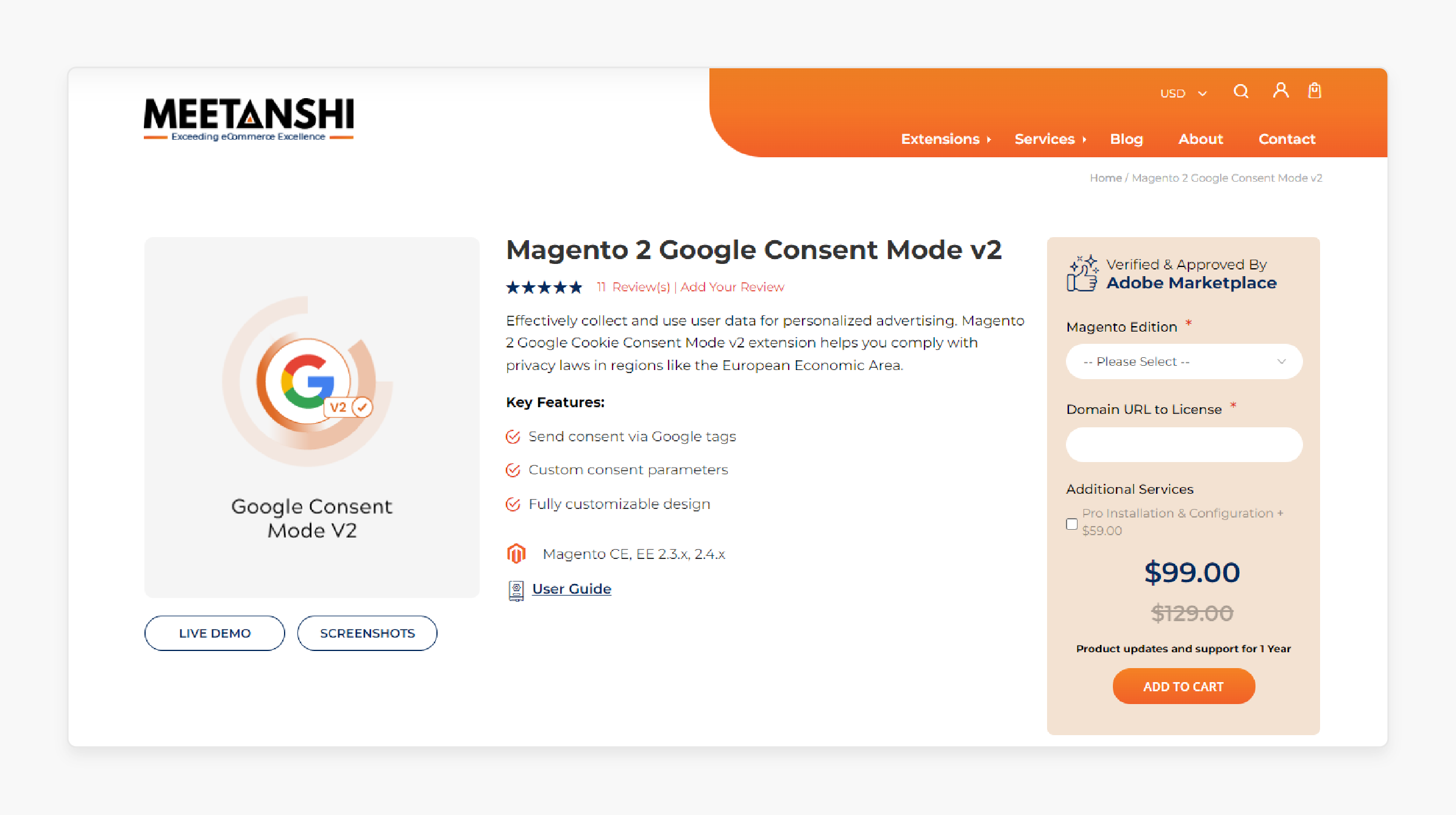 Google Consent Mode V2 Magento 2 Extension by Meetanshi