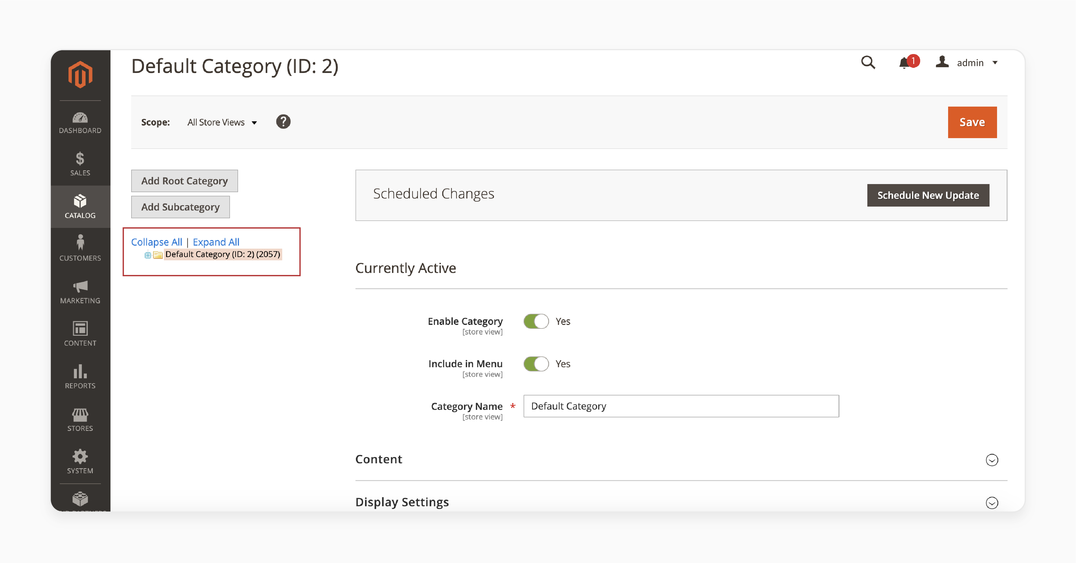 Desired Category in Magento 2 Layered Navigation Category Filter