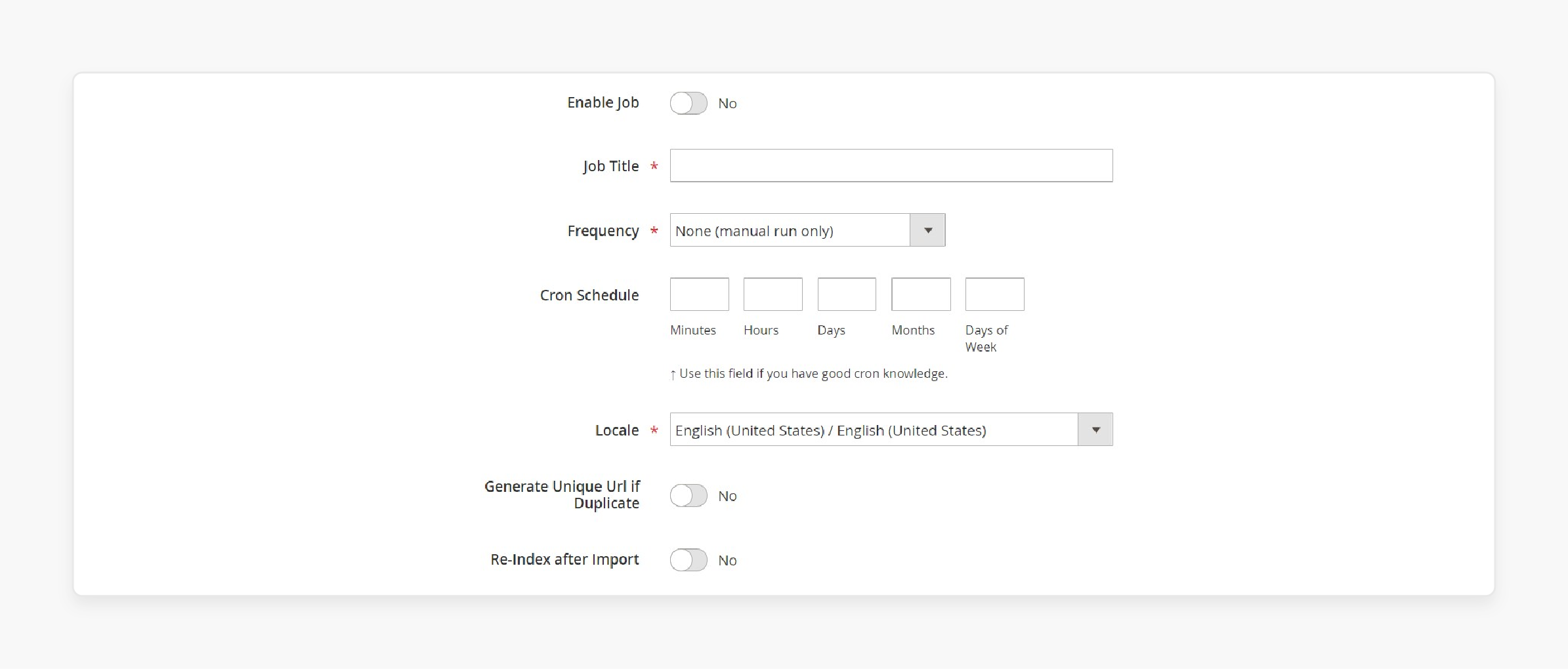 Configure Magento’s general settings