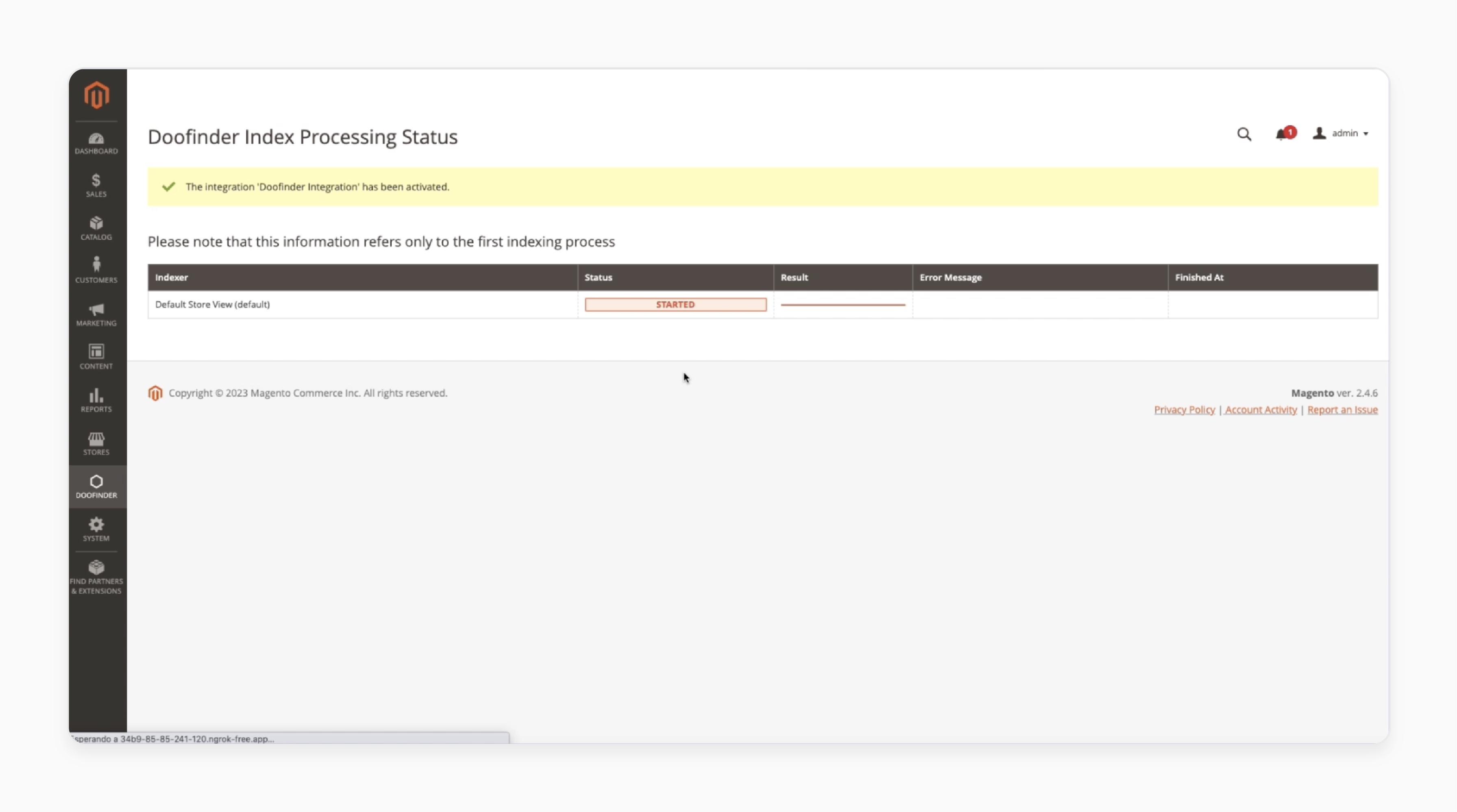 Check Index Processing Status