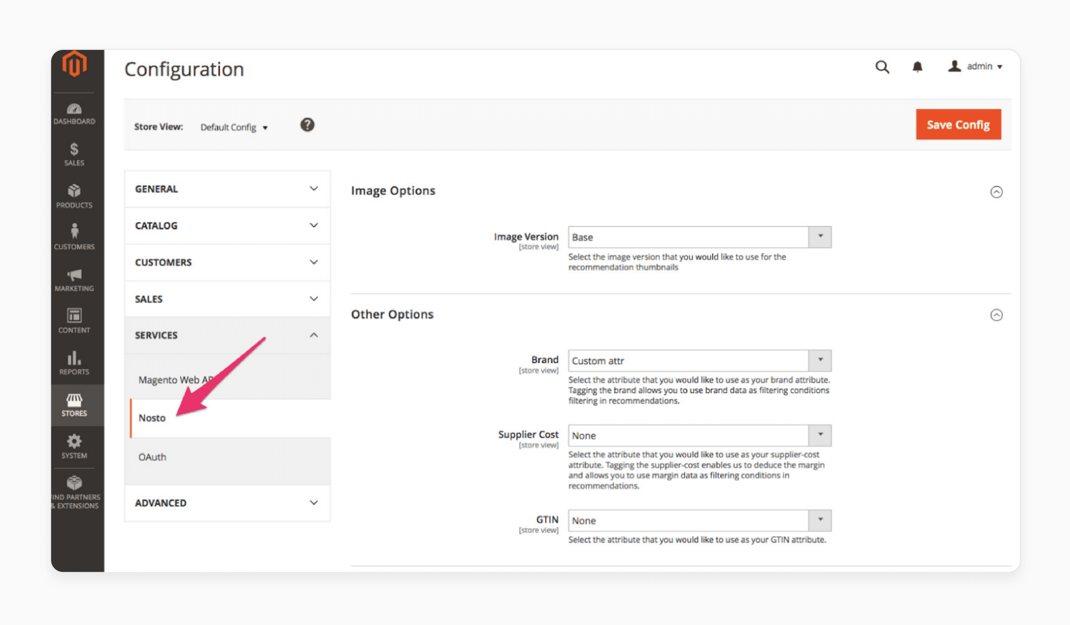 Configuring Nosto in Magento 2 settings