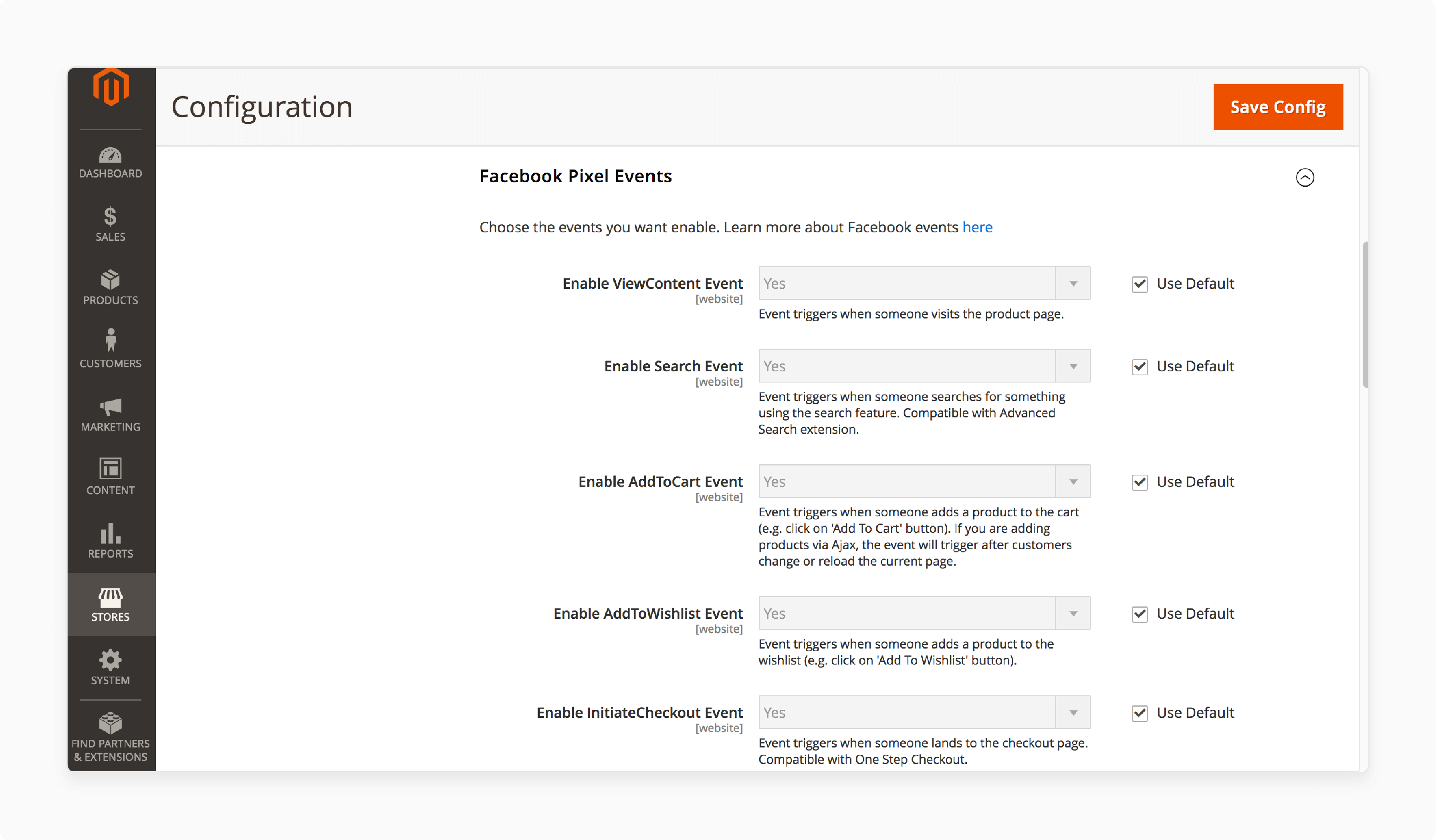 Configure Events