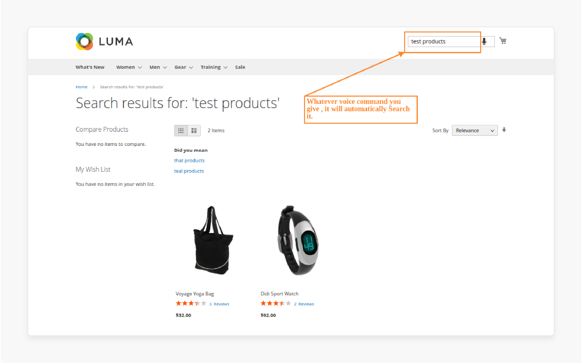 Voice Commerce Optimization via Magento 2 Management Service