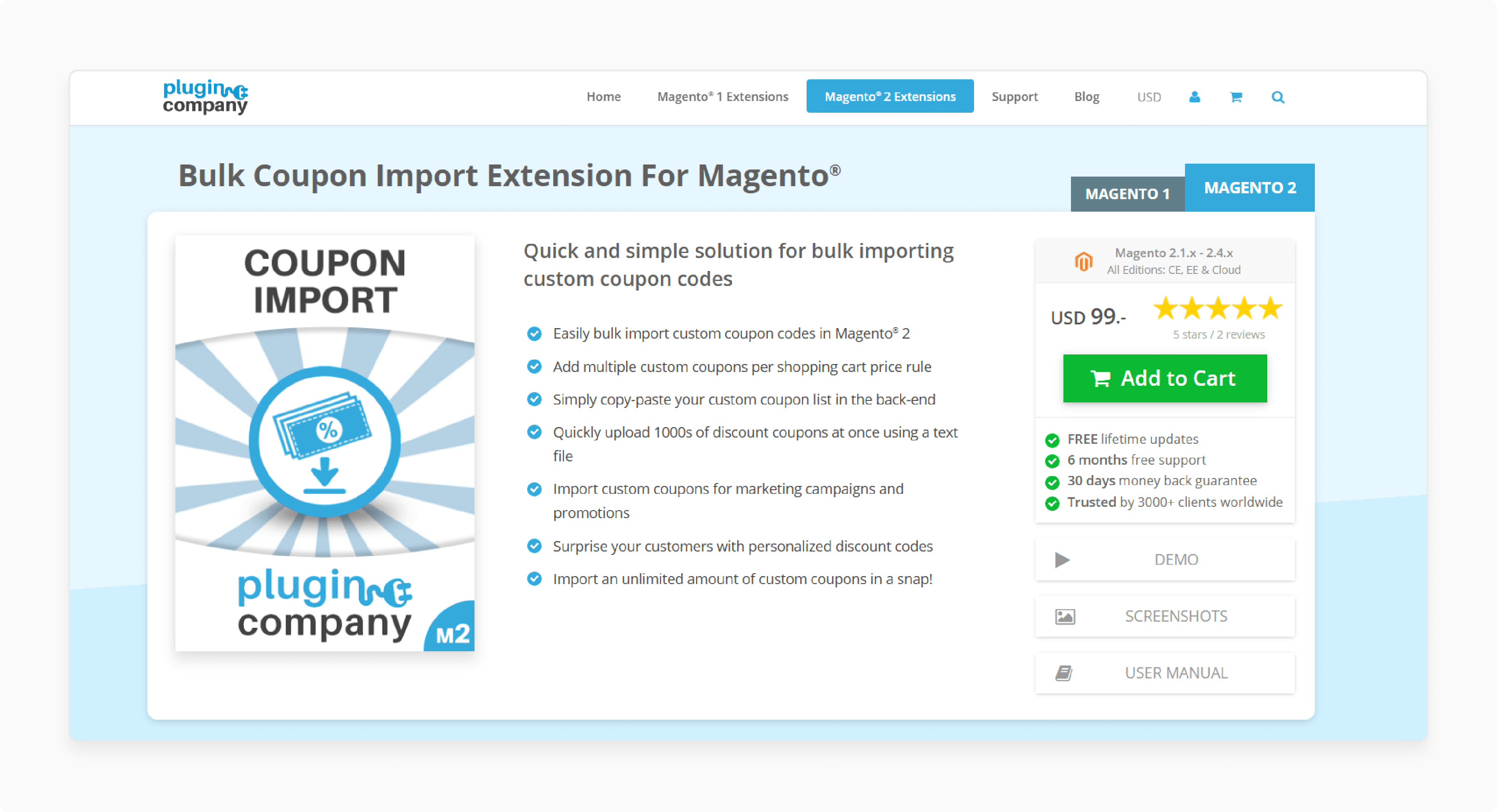 magento 2 discount coupons by plugin company’s extension for importing discount coupons in Magento 2