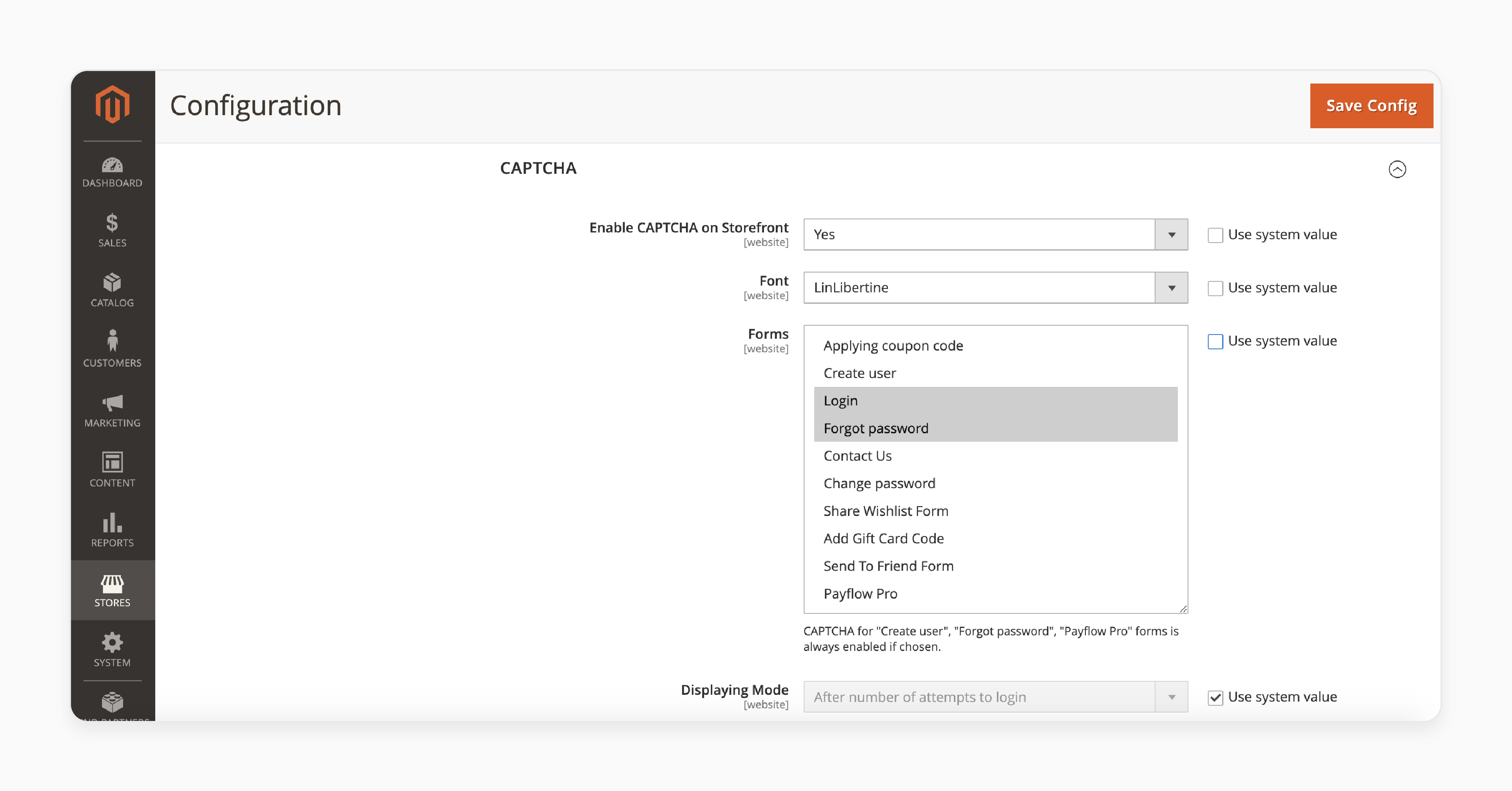 Enable and configure the Magento 2 Contact Form CAPTCHA extension