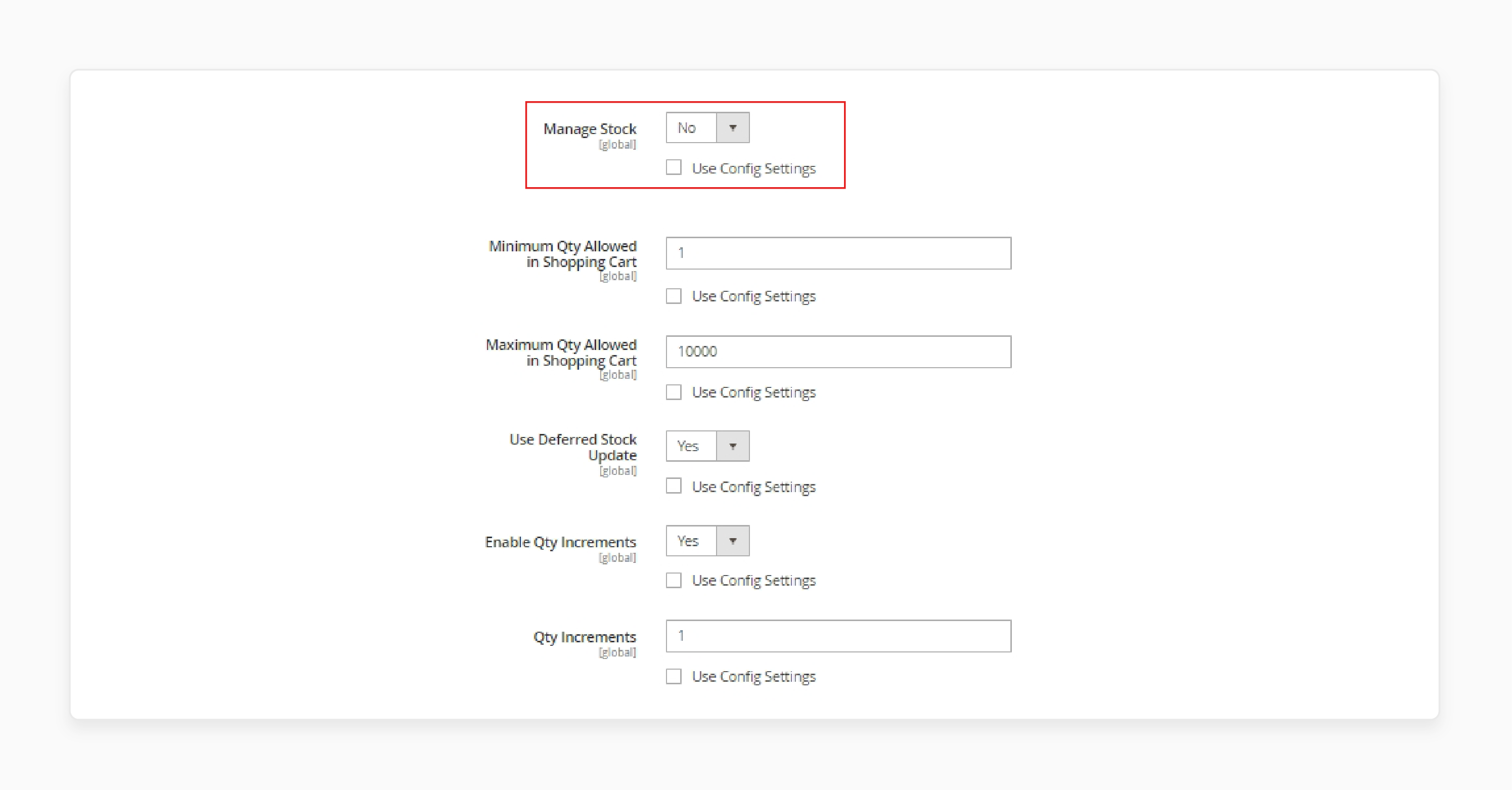 Disable inventory management in Magento 2