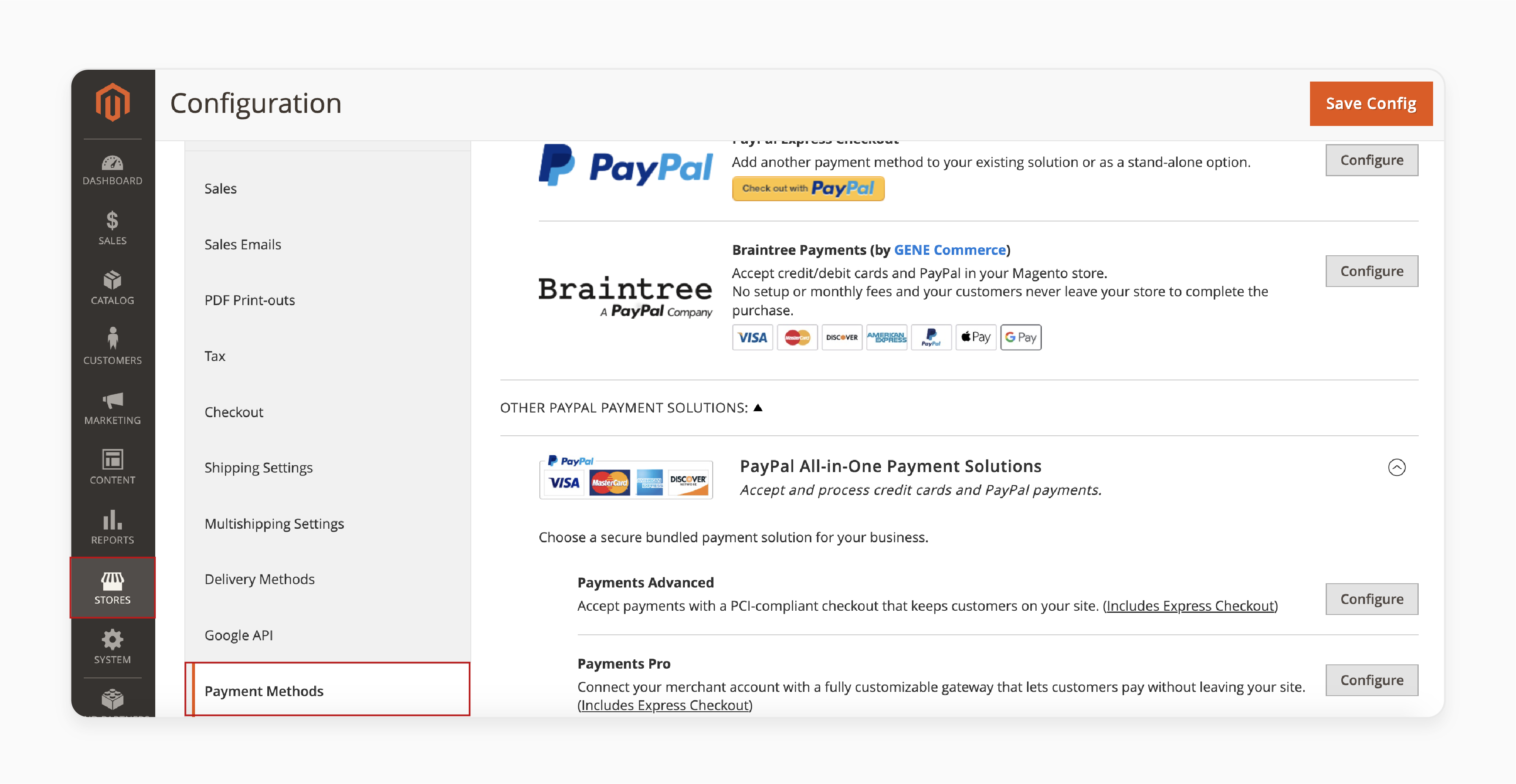 setting up payment and shipping methods in magento 2