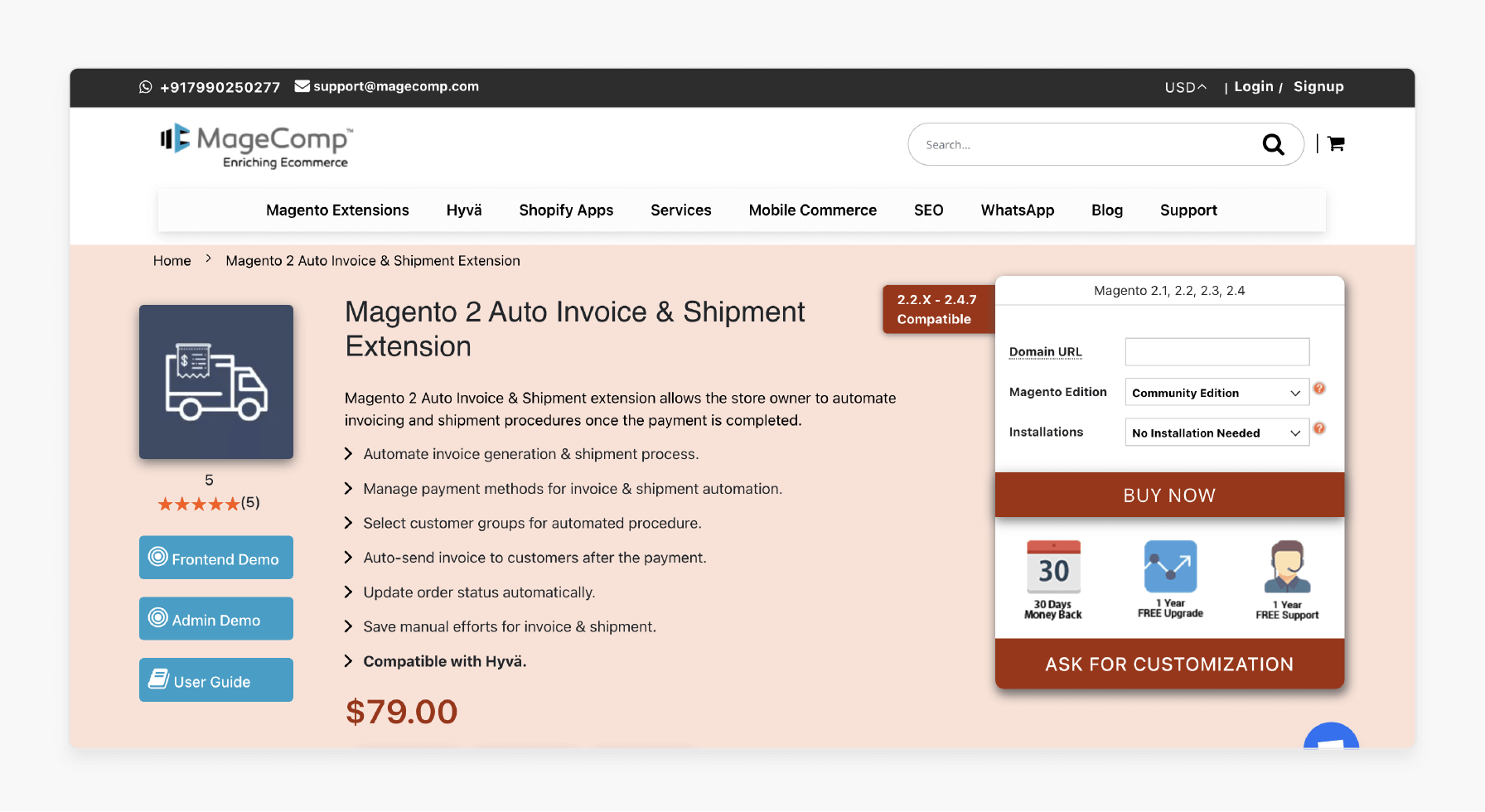 MageComp Magento 2 Auto Invoice &amp; Shipment