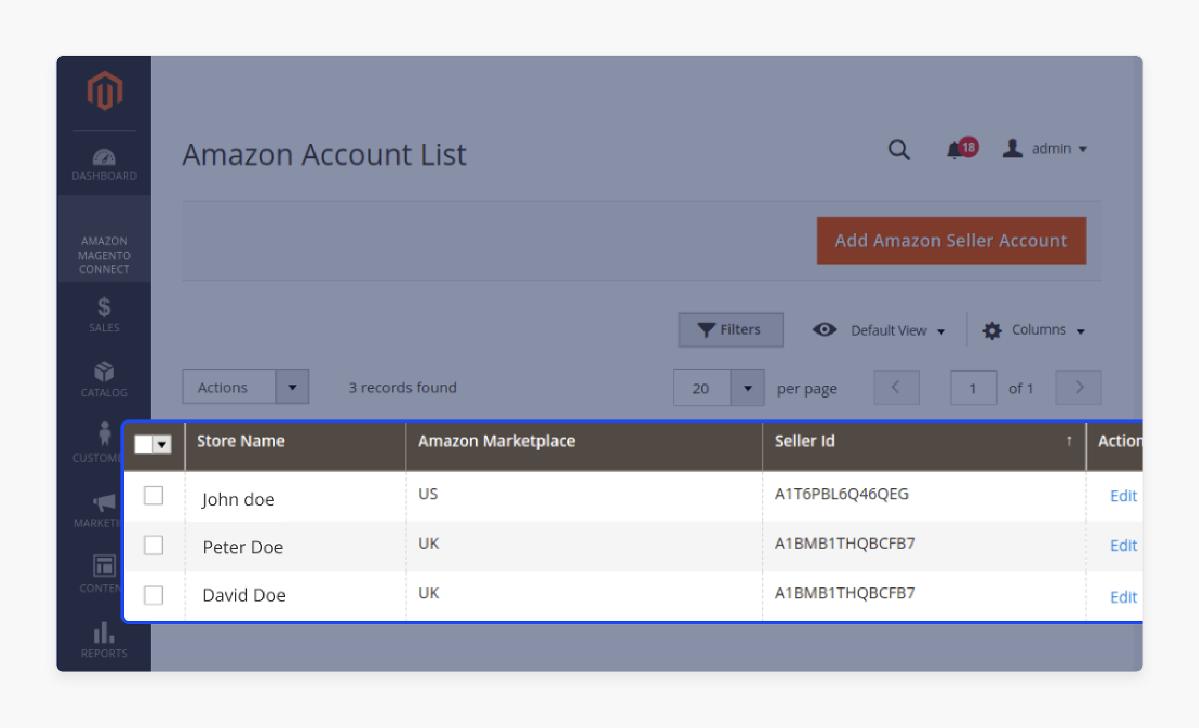 Listing management in Magento 2 amazon sales channel