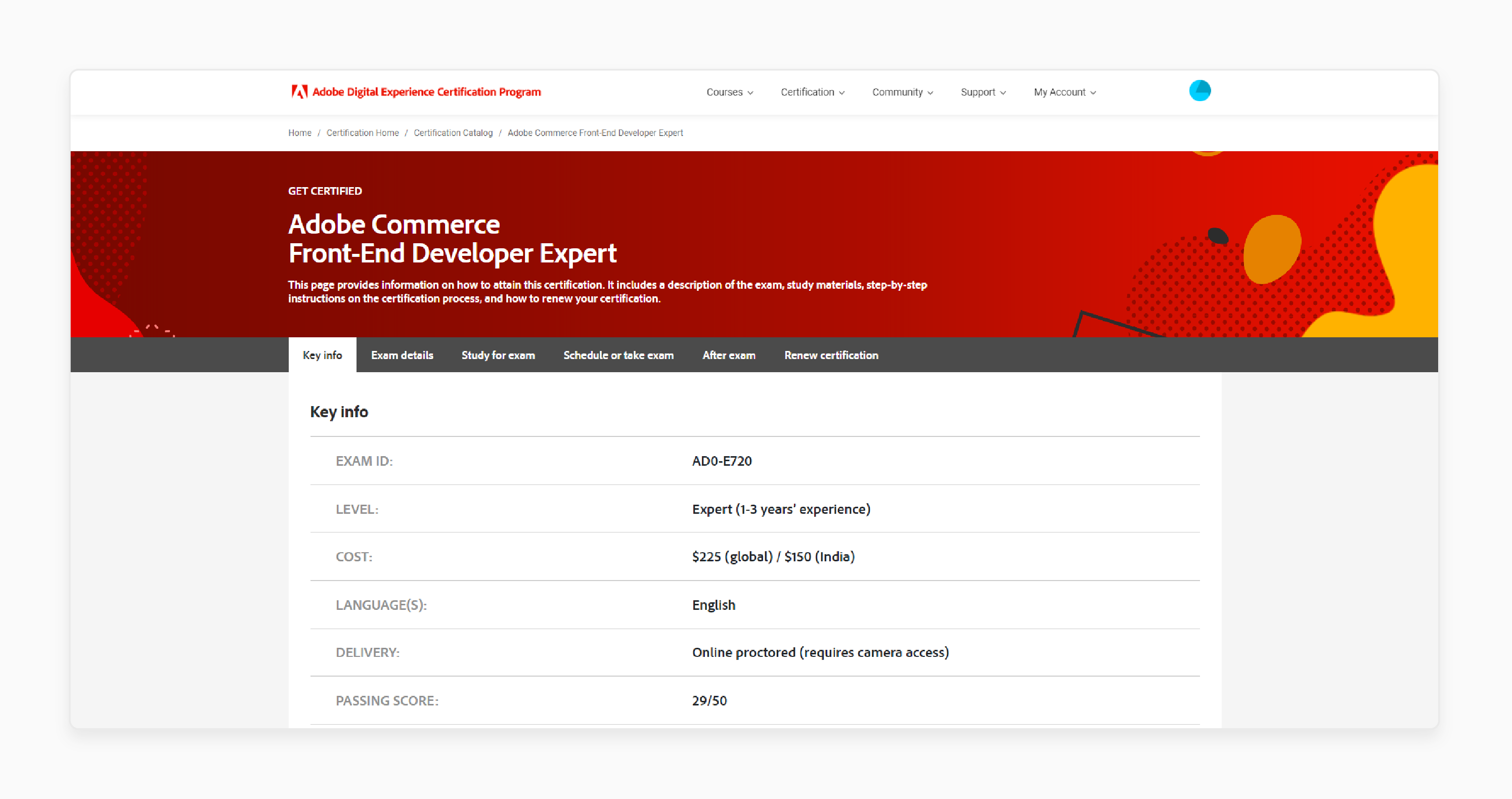 AD0-E720 Adobe Commerce Front-End Developer Expert Certification for Developer Training