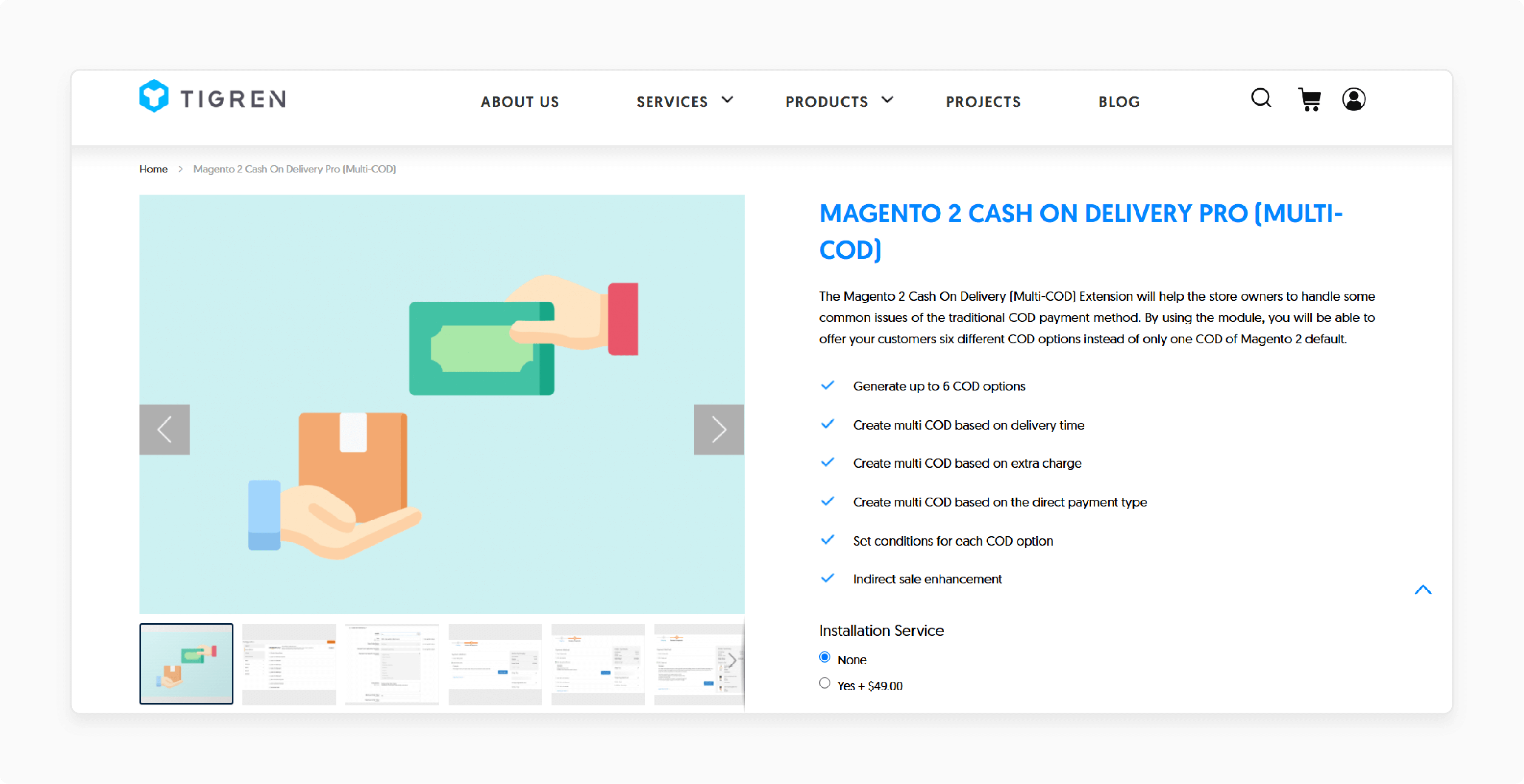 Magento 2 Cash-On-Delivery Pro (Multi-COD)-Tigren