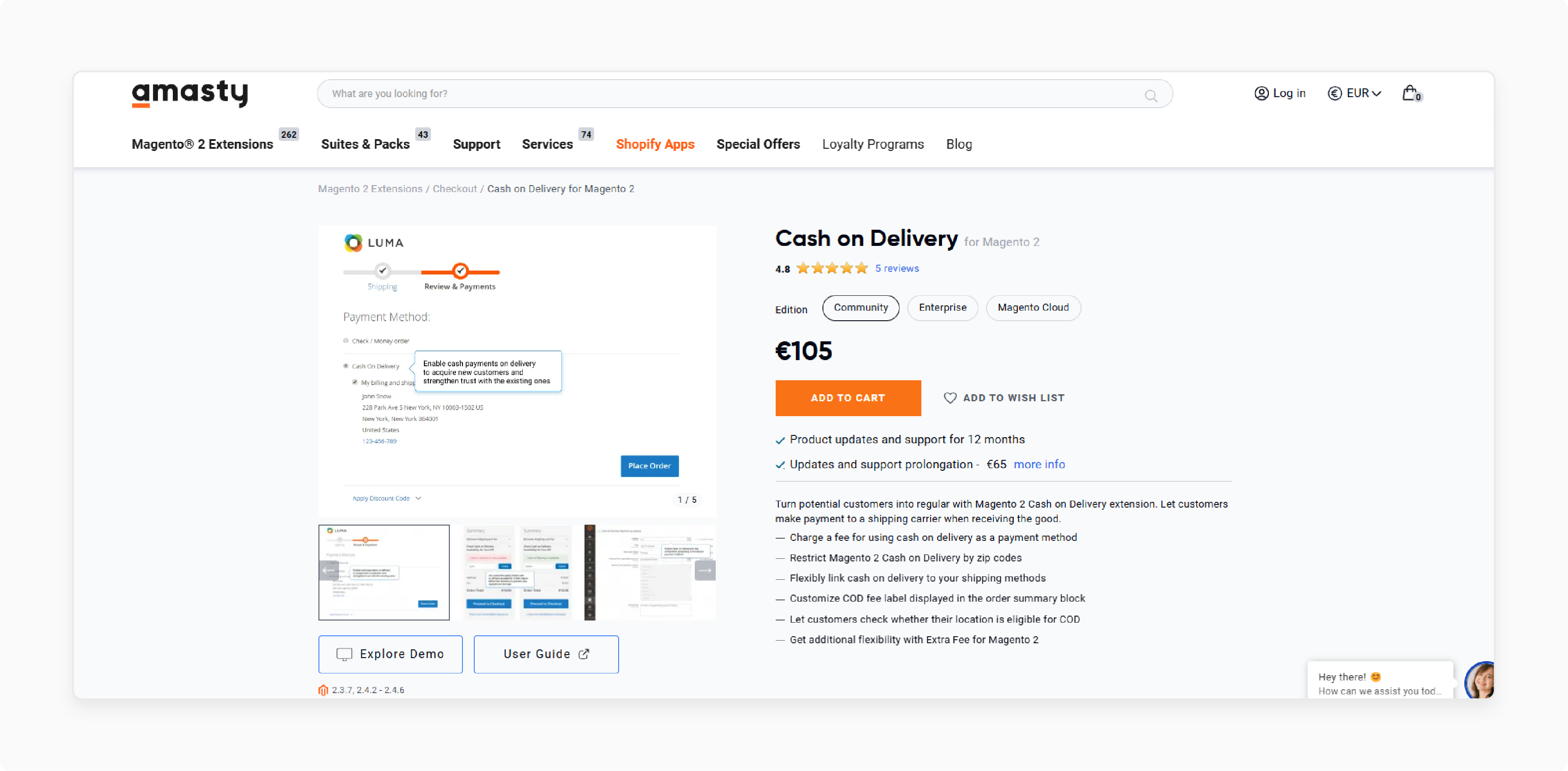 Cash on Delivery for Magento 2-Amasty