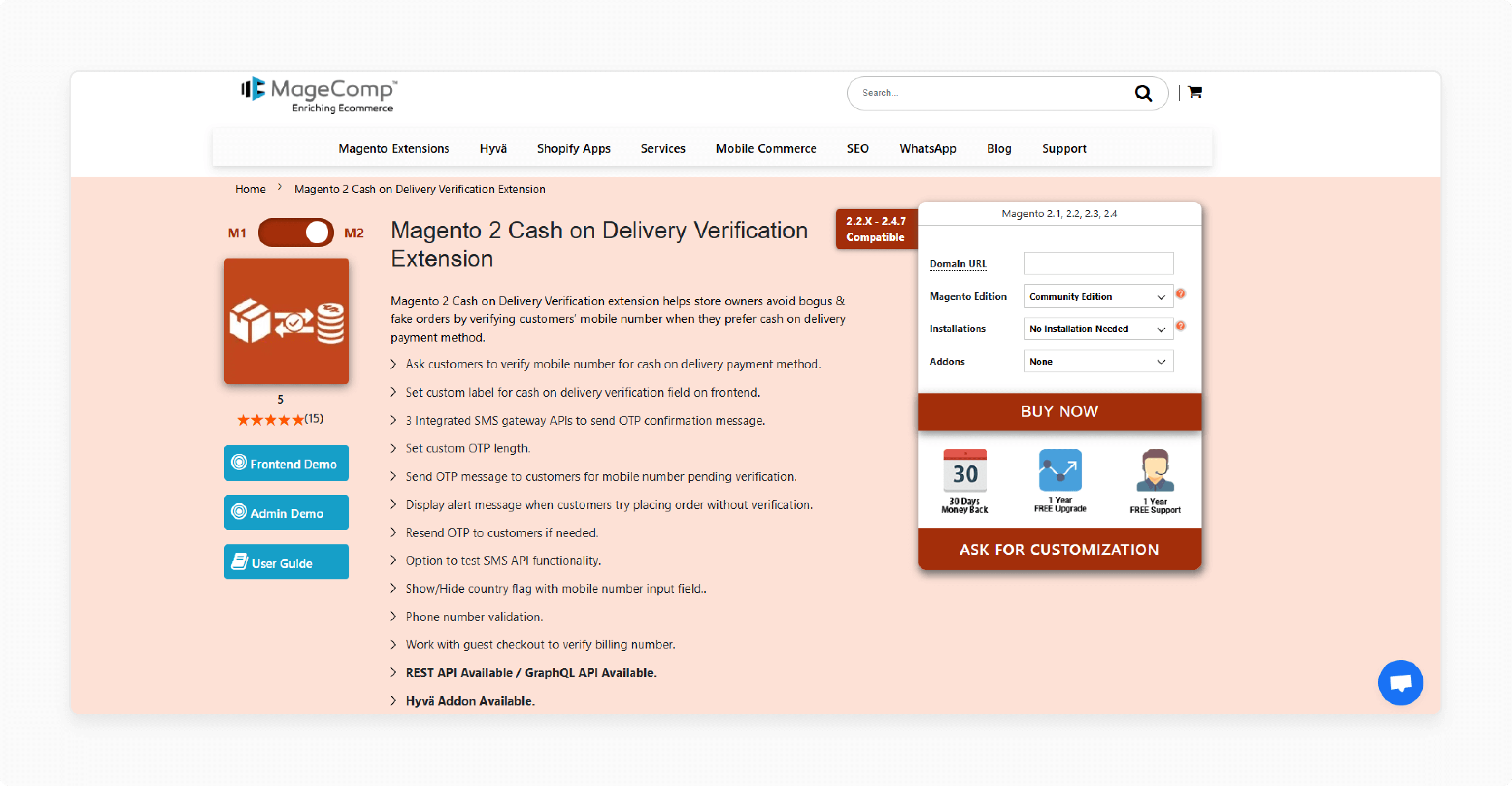 Magento 2 Cash-on-Delivery Verification Extension-Magecomp