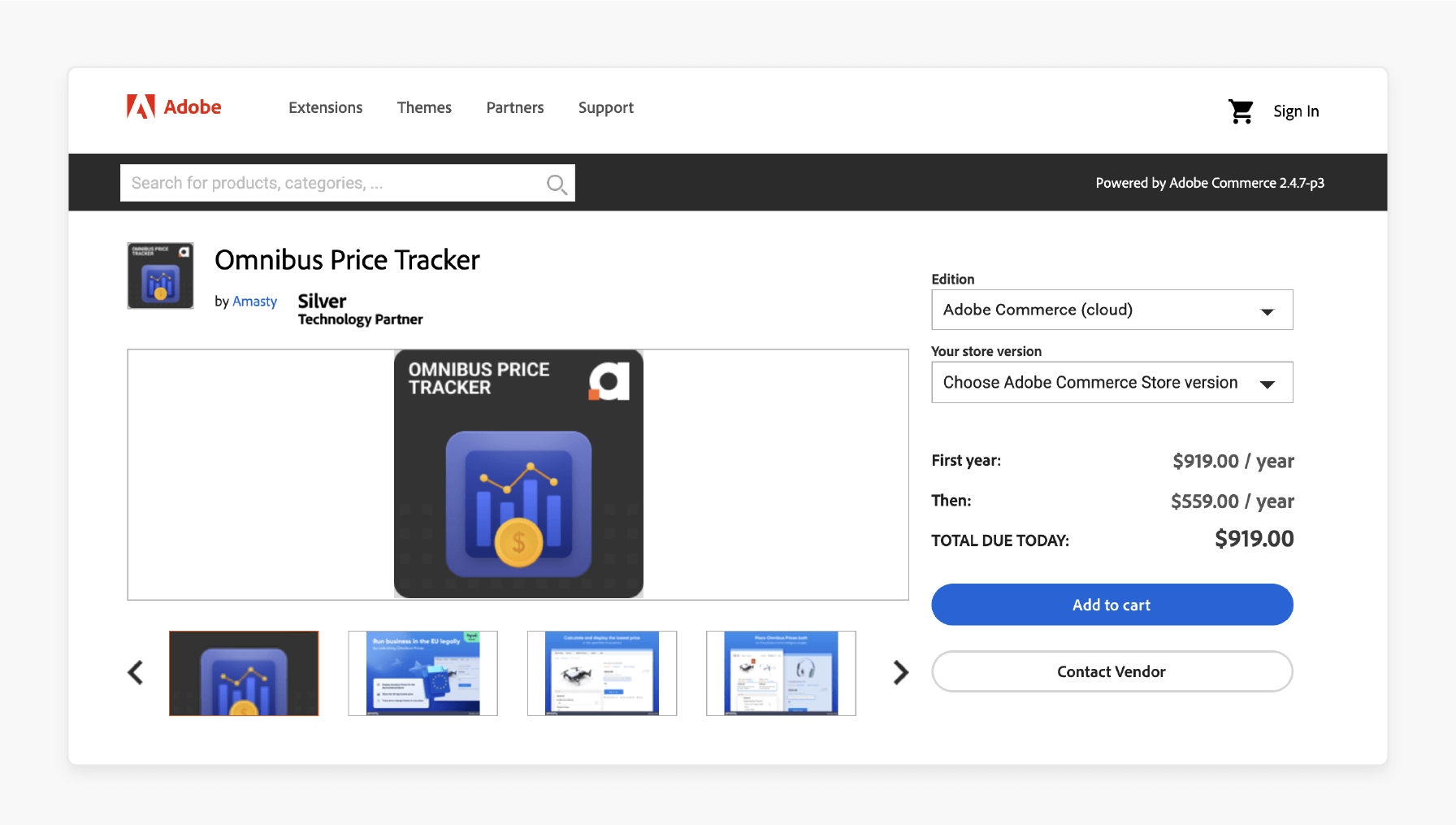 Omnibus Price Tracker by Amasty for EU compliance