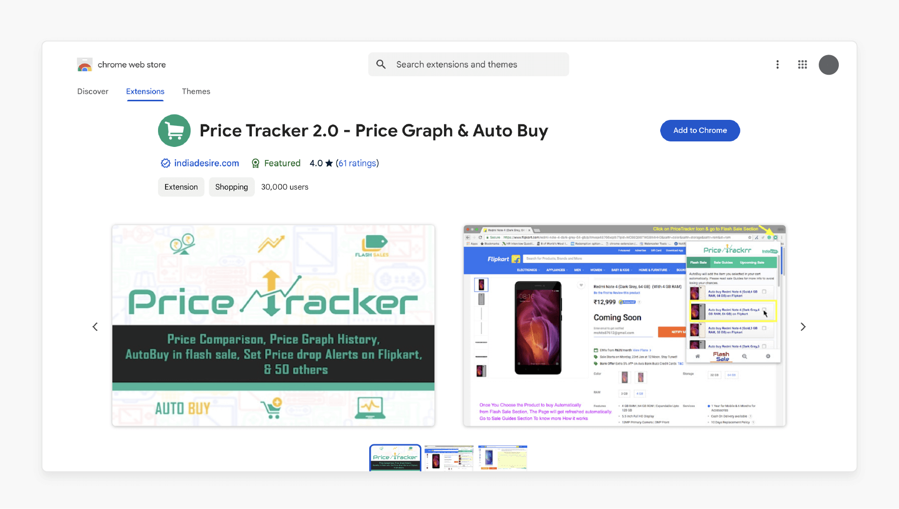 Price Tracker 2.0 for basic cost tracking