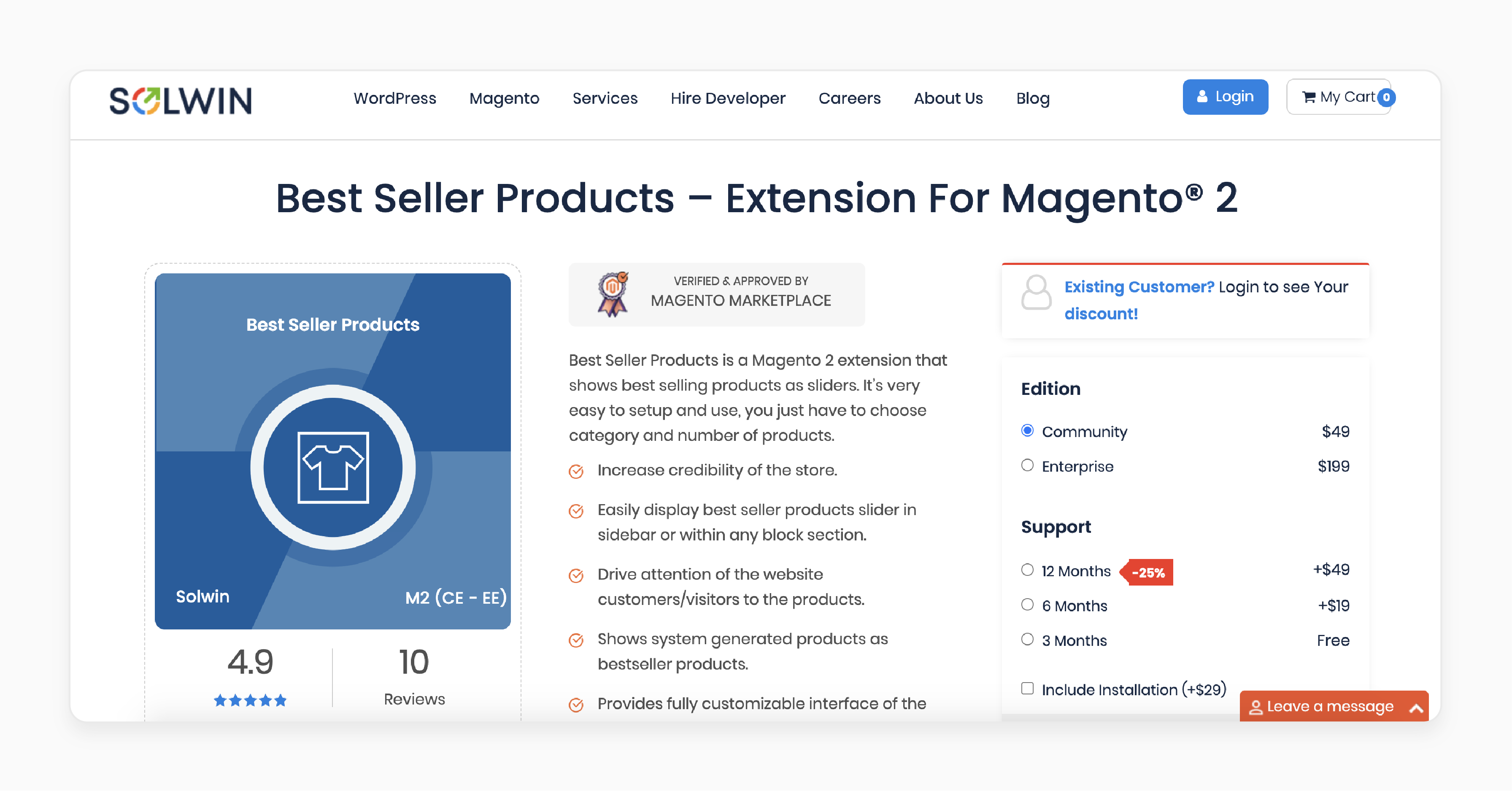 Best-Seller Extension for Magento 2 - Solwininfotech