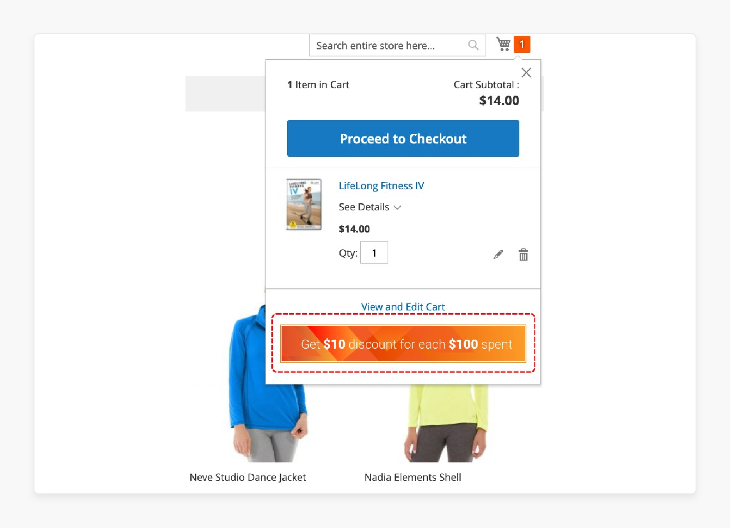 Set minimum purchase for Magento coupon