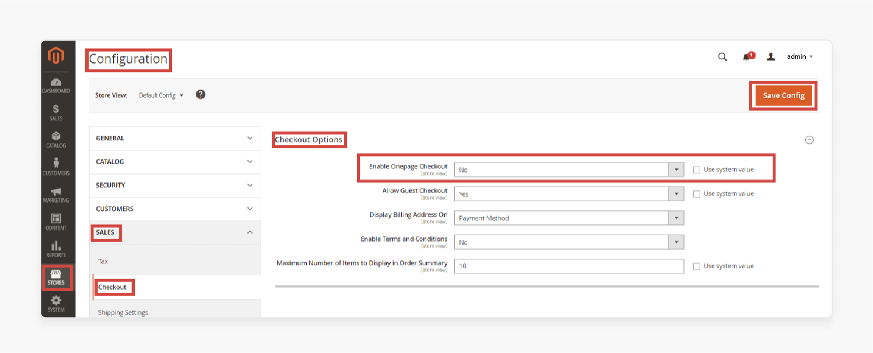 Steps to Configure Magento 2 Disable One Page Checkout