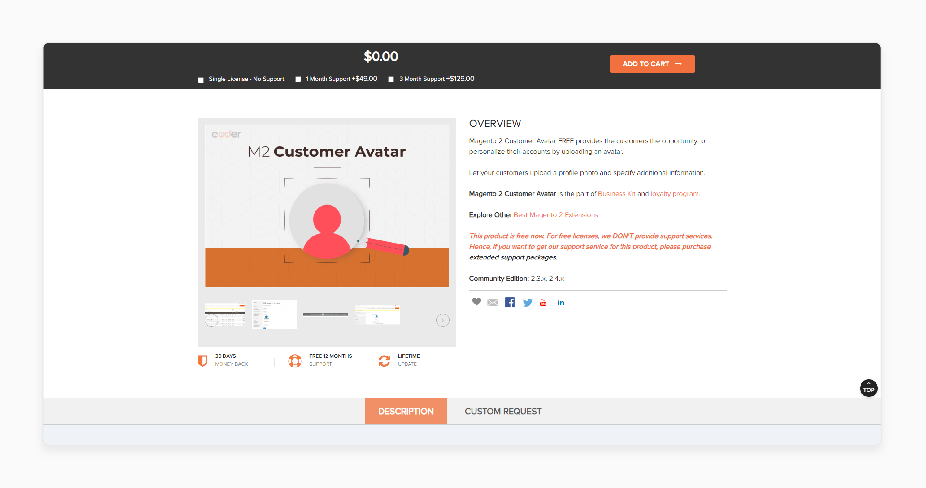 free default avatar image extension for magento 2 by landofcoder