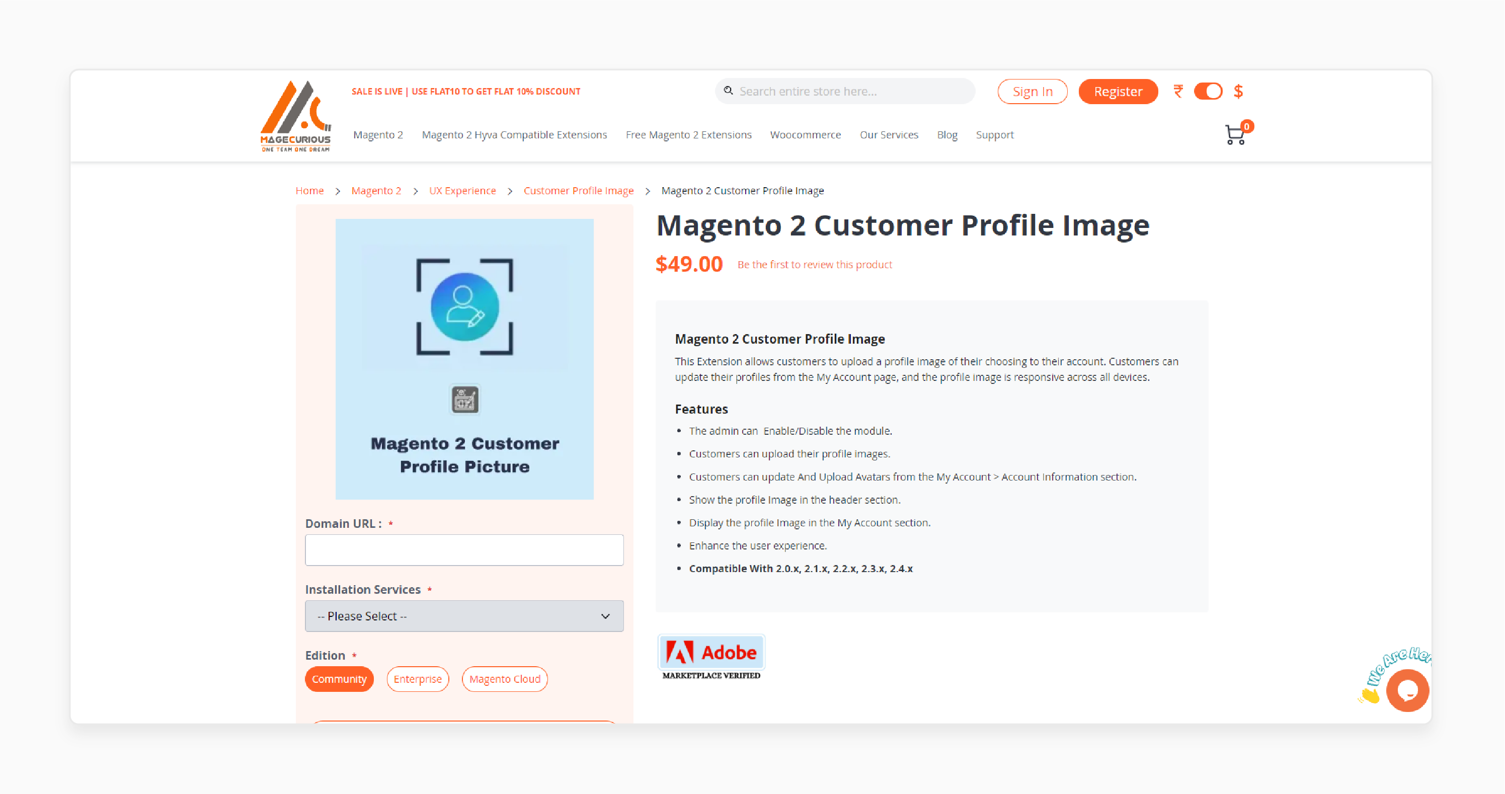 magento 2 profile avatar extension by magecurious for customer account personalization