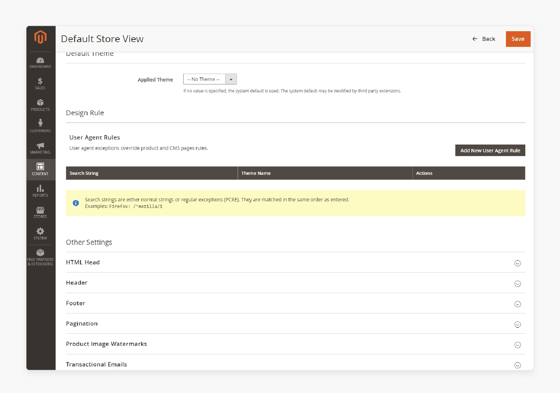 Scope Settings in Magento Dashboard