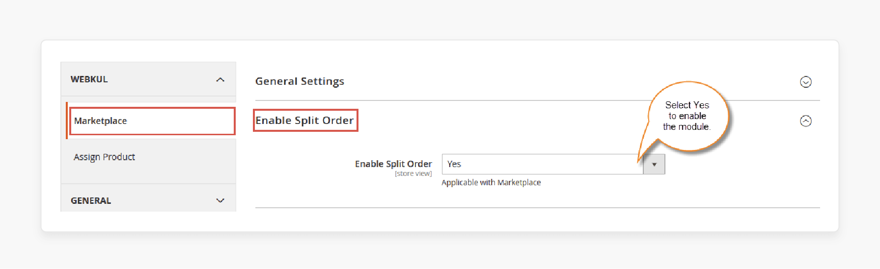 Activate split orders in Magento 2