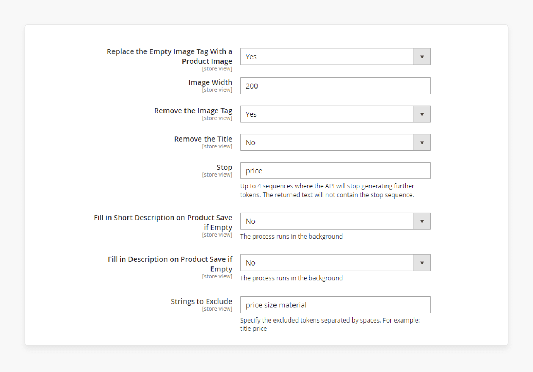 Load product images in the Magento 2 AI Content Generator extension