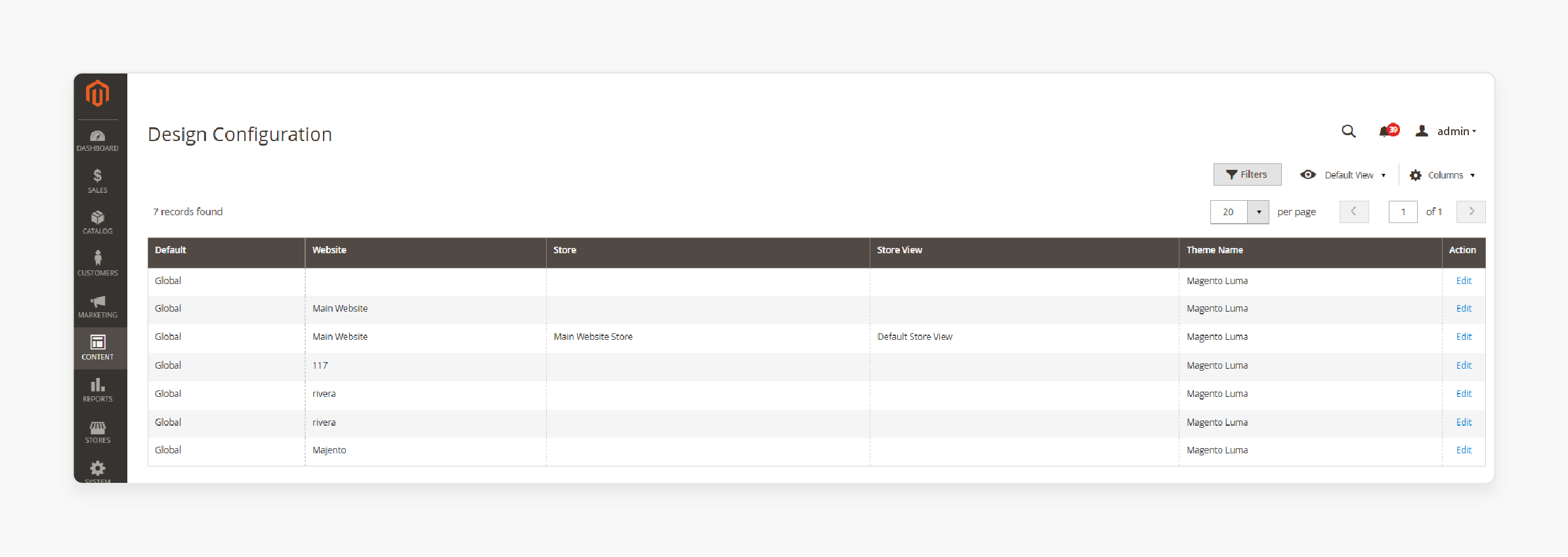 Navigate to Magento Admin Panel For Logo Size Configuration