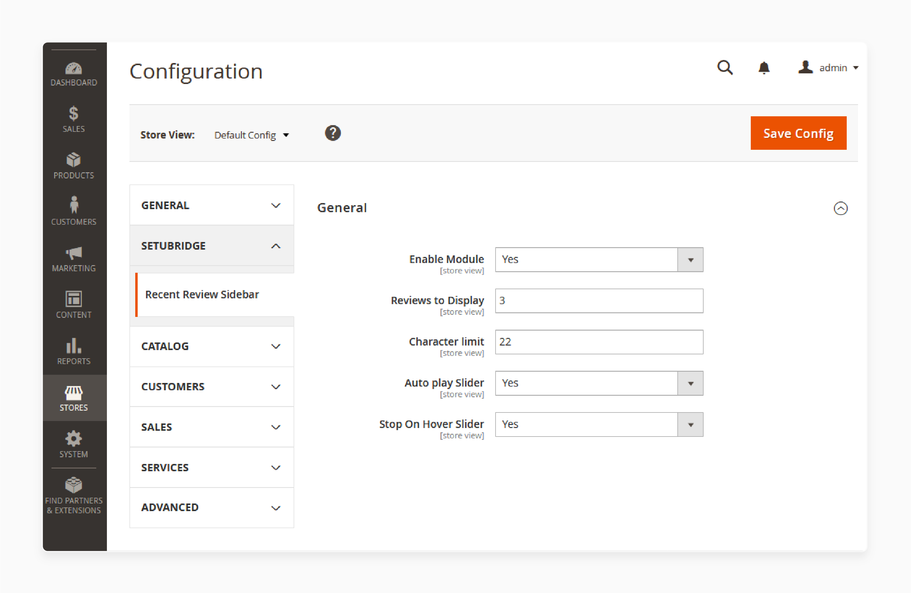 Configuring the Magento 2 Recent Review Sidebar Installation