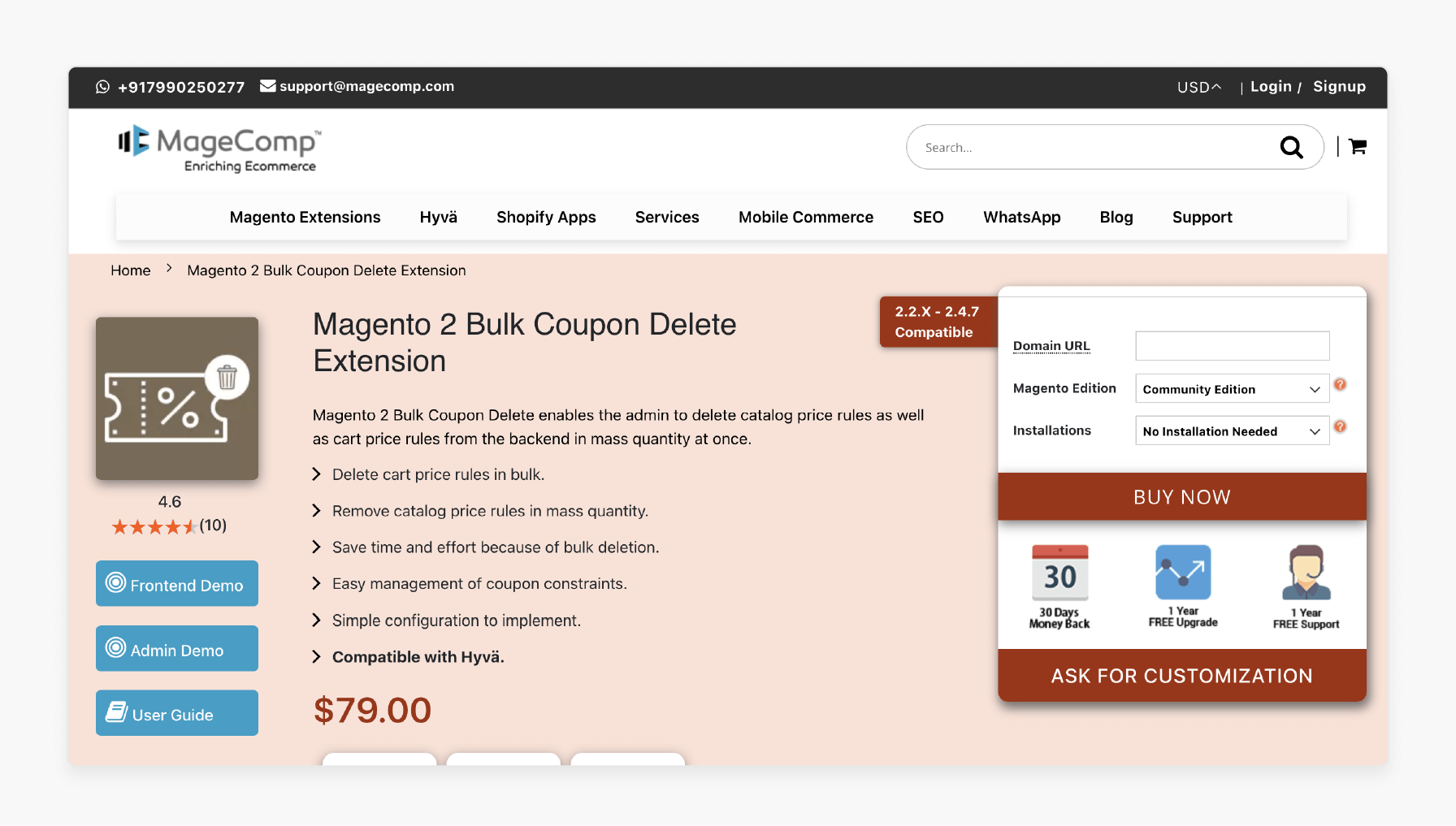 bulk catalog price rule deletion in magento 2 extension by magecomp