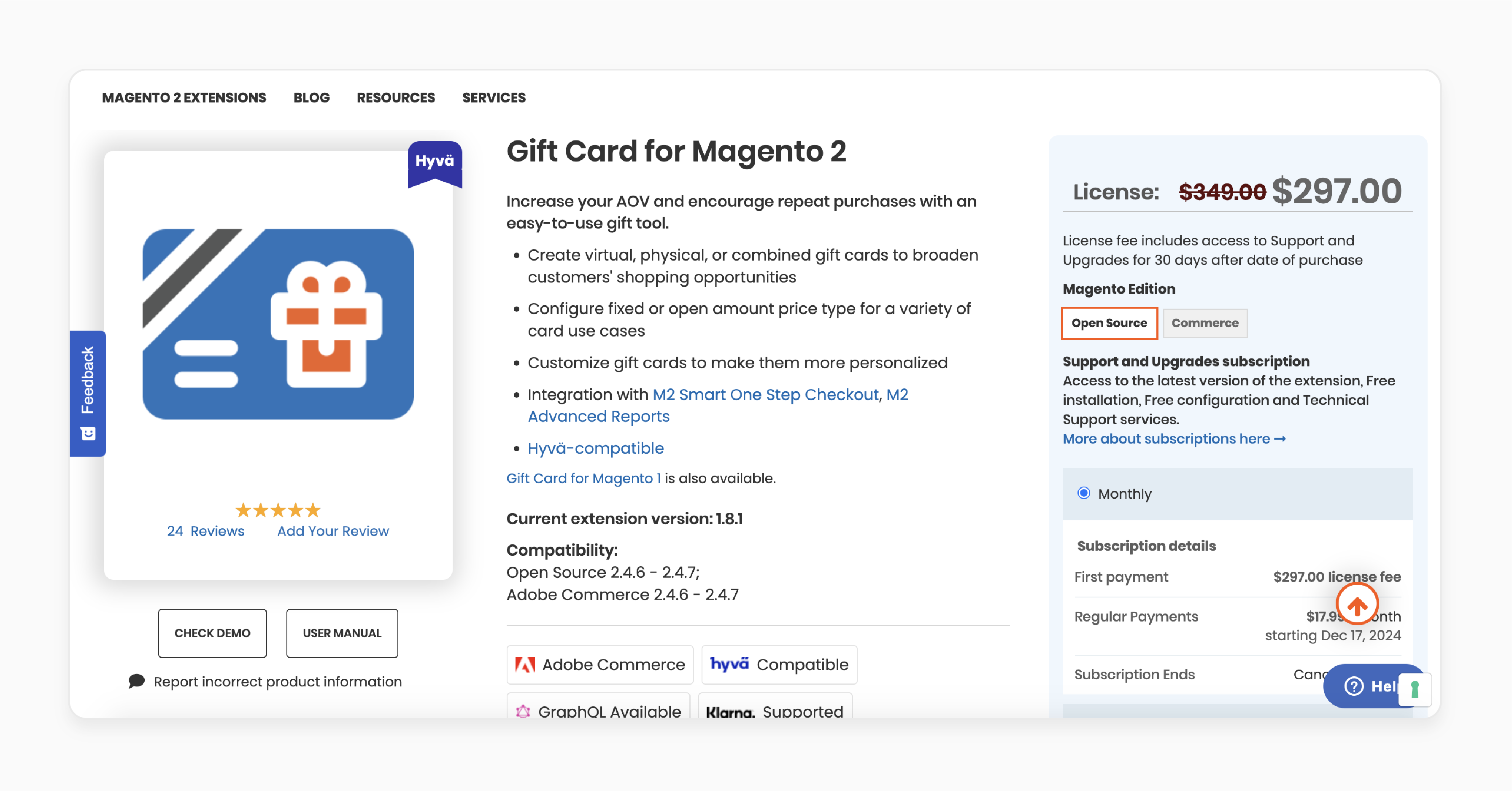 Gift Card for Magento 2 - Aheadworks