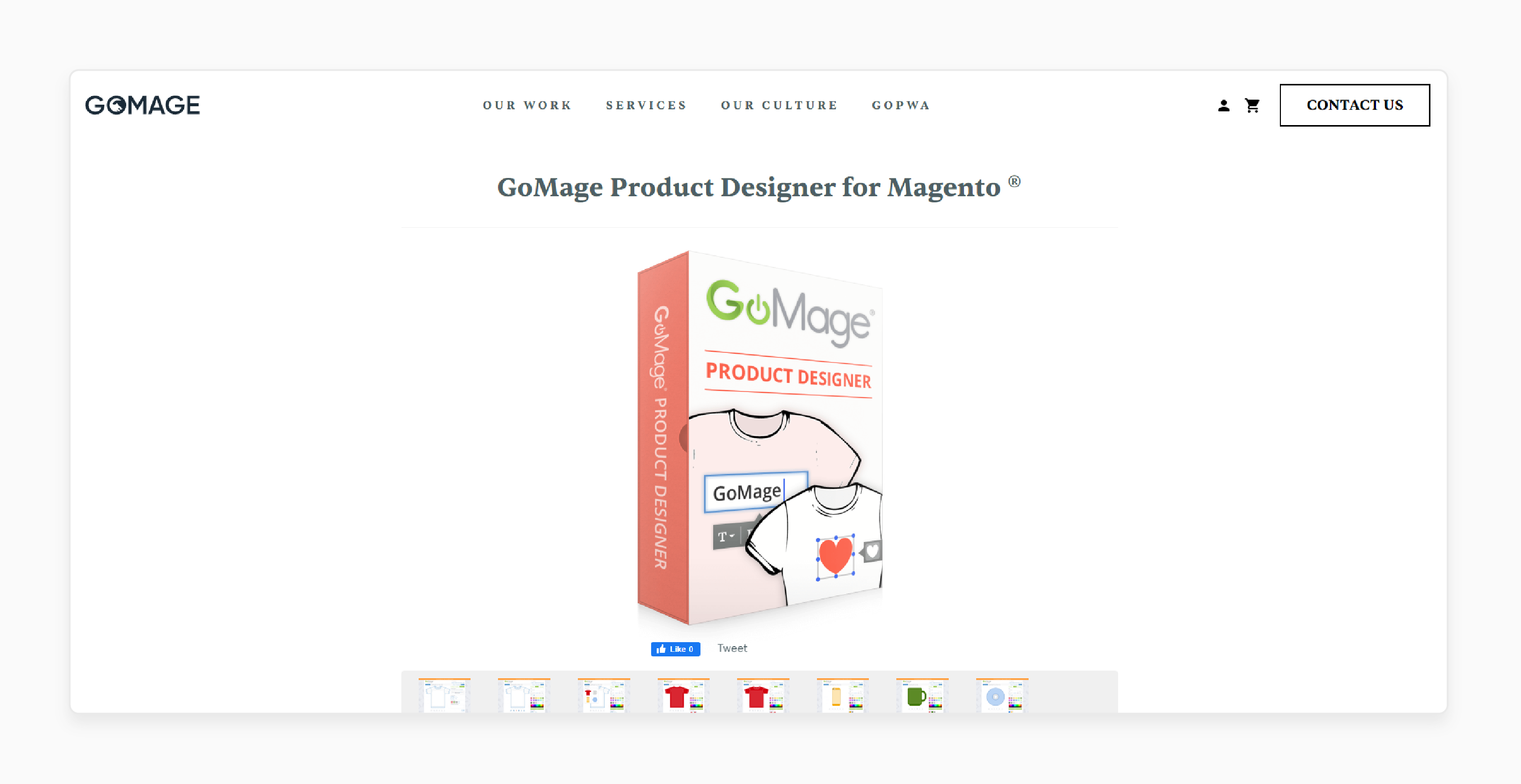 Gomage Magento T-Shirt Design Tool