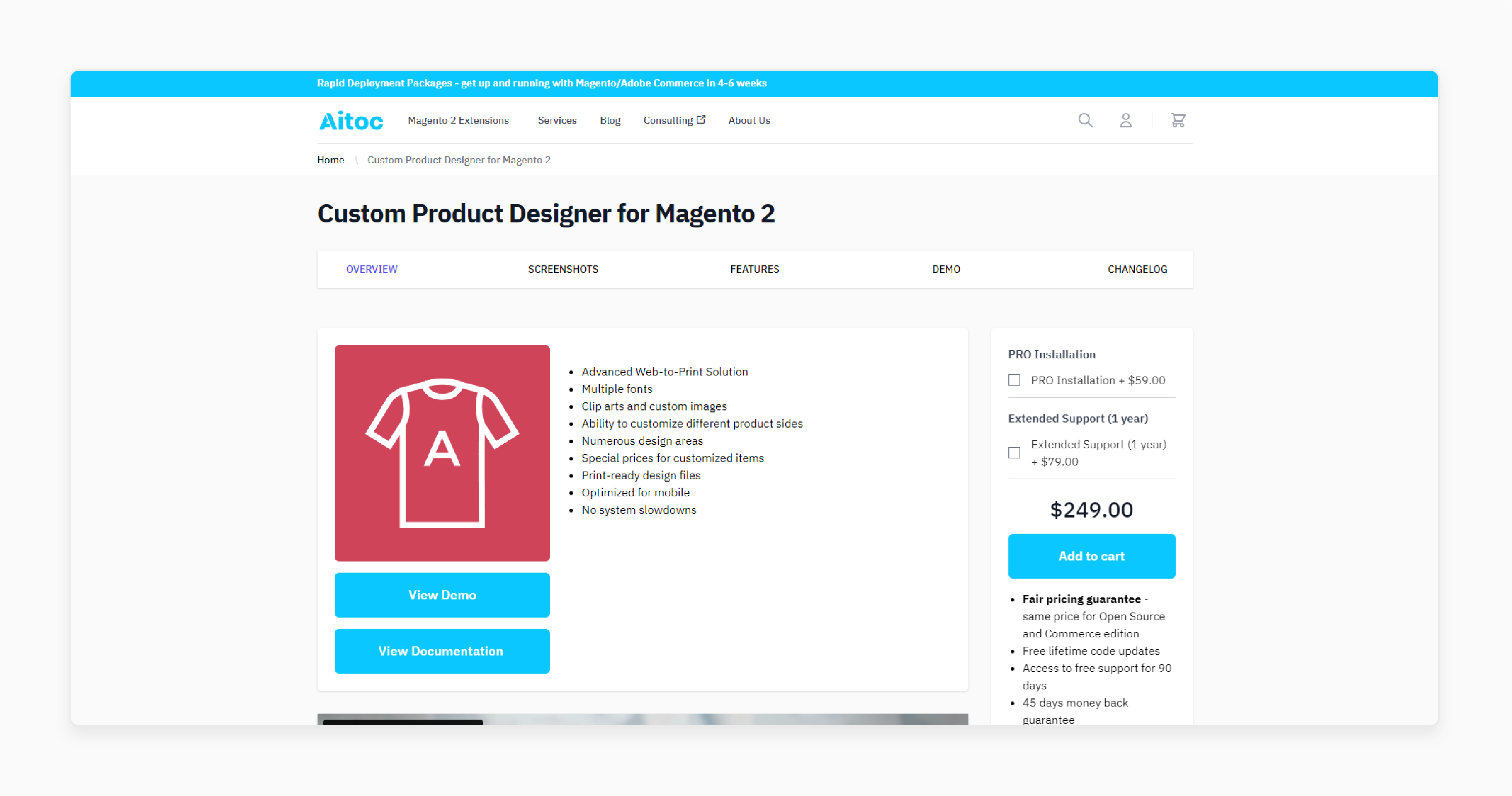 Aitoc Magento T-Shirt Design Tool